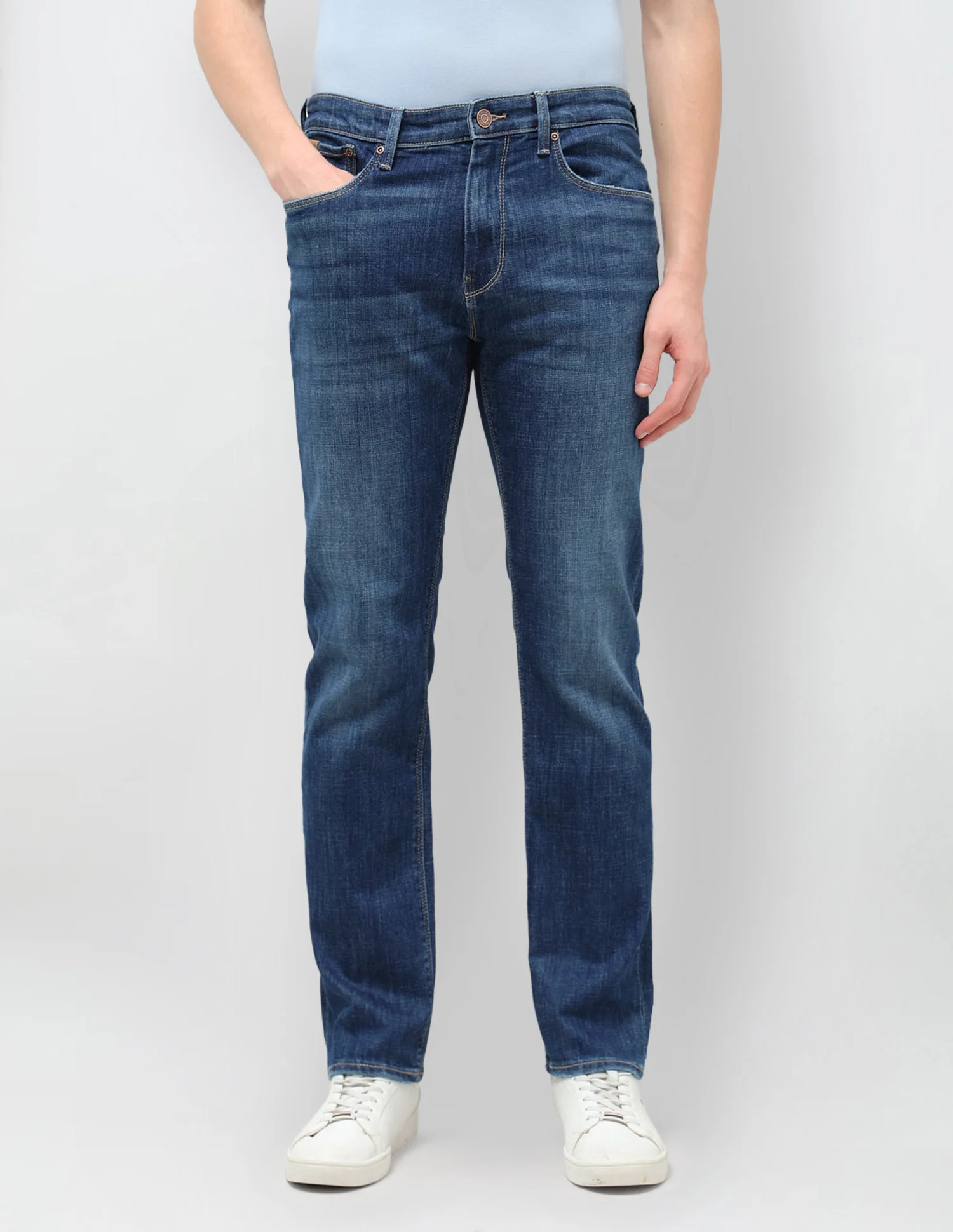 Harold Slim Straight Fit Blue Jeans - Image 6