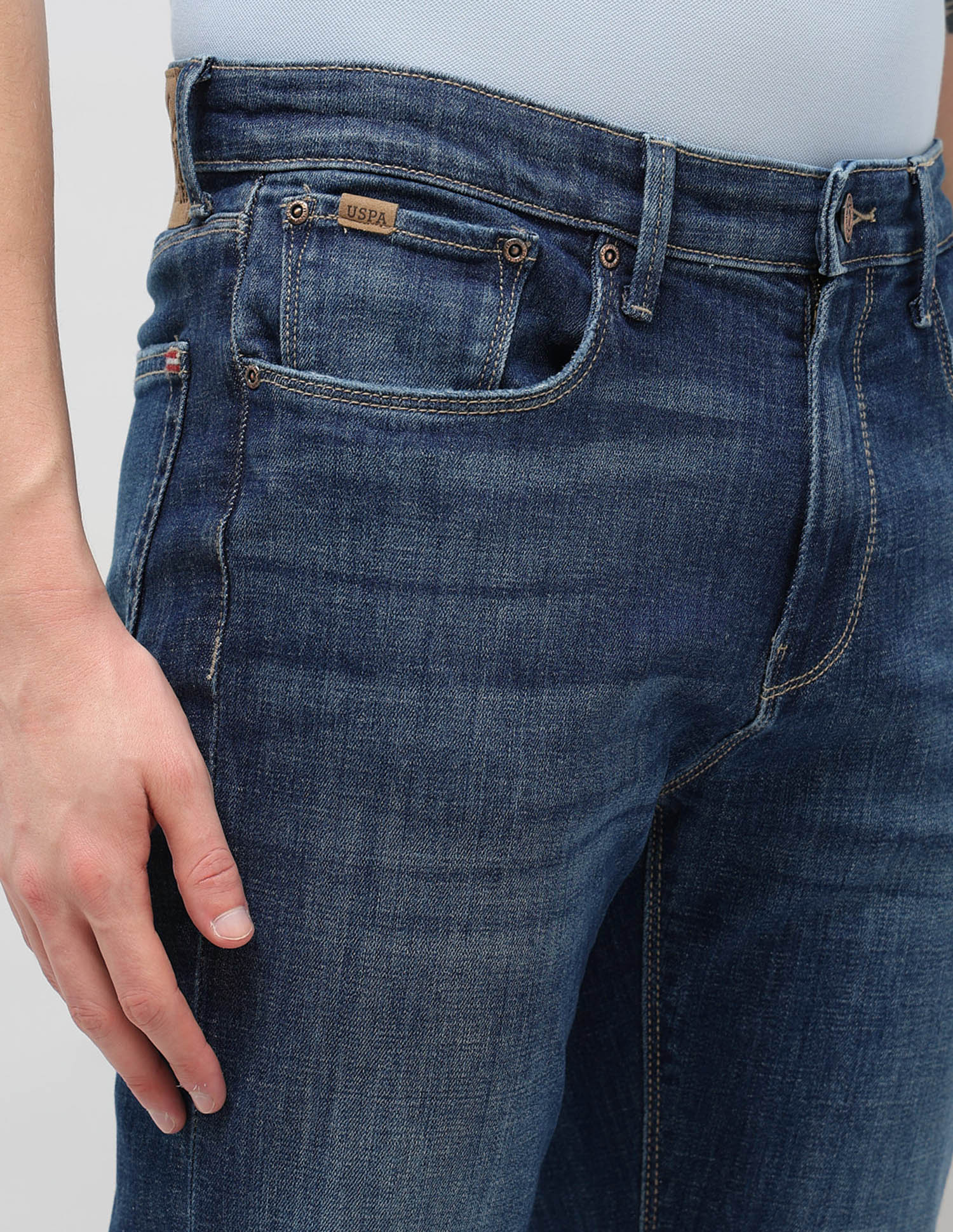 Harold Slim Straight Fit Blue Jeans - Image 7