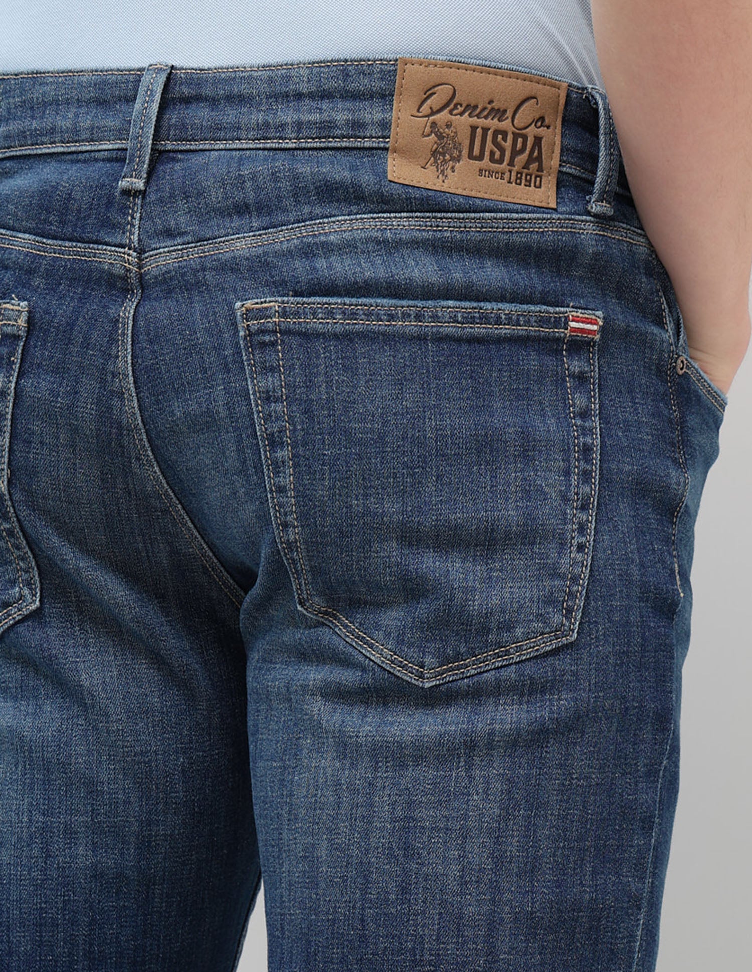 Harold Slim Straight Fit Blue Jeans - Image 8