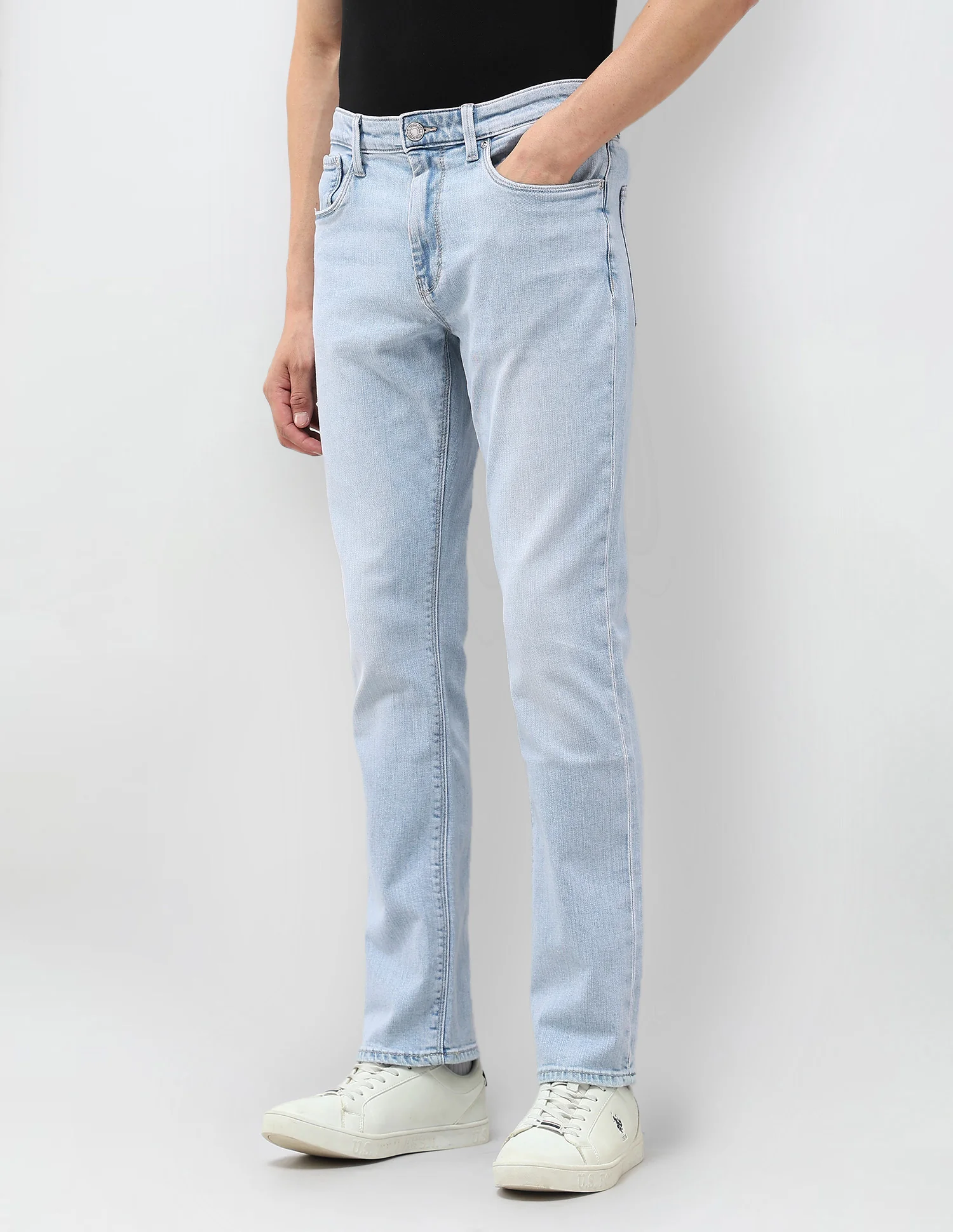 Harold Slim Straight Fit Blue Jeans - Image 4