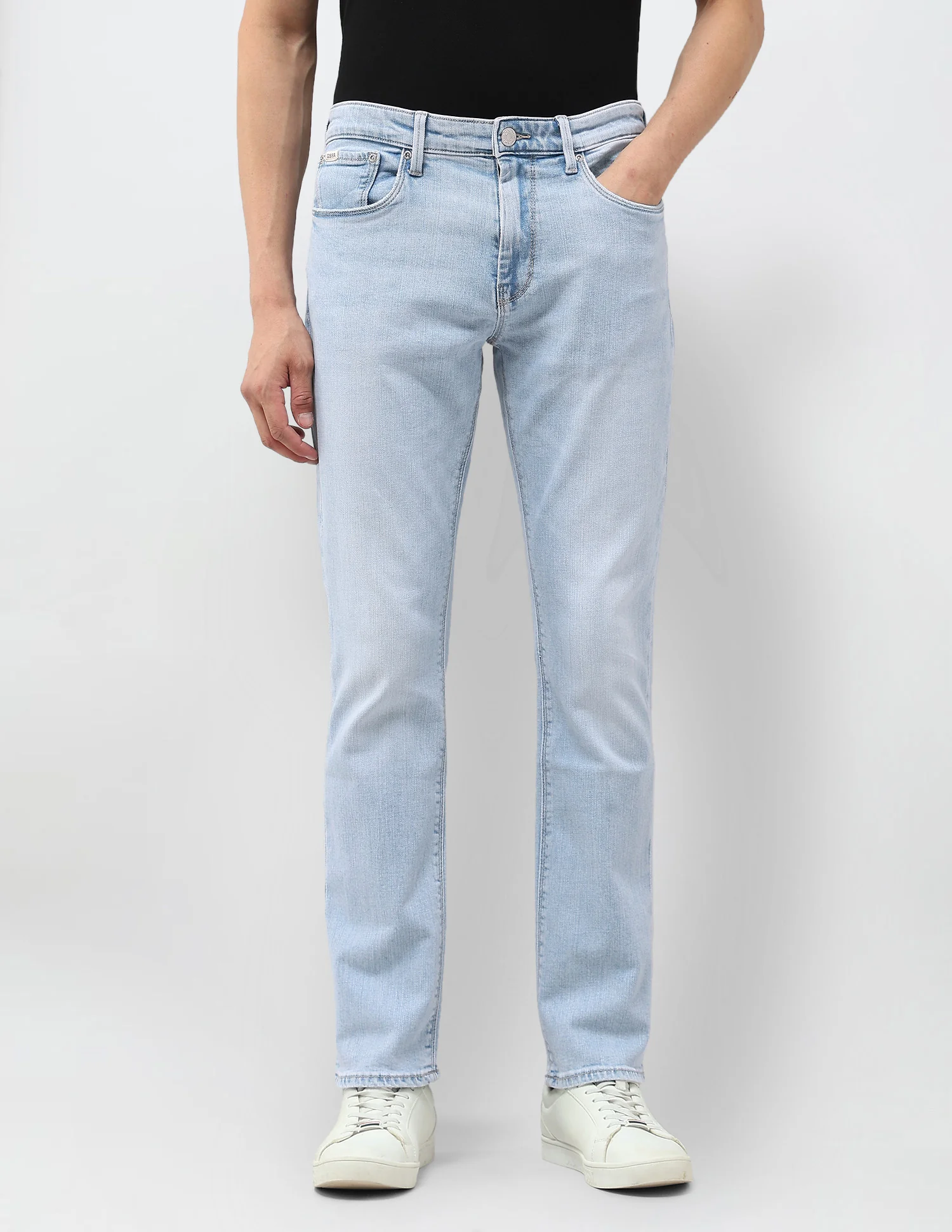 Harold Slim Straight Fit Blue Jeans - Image 6