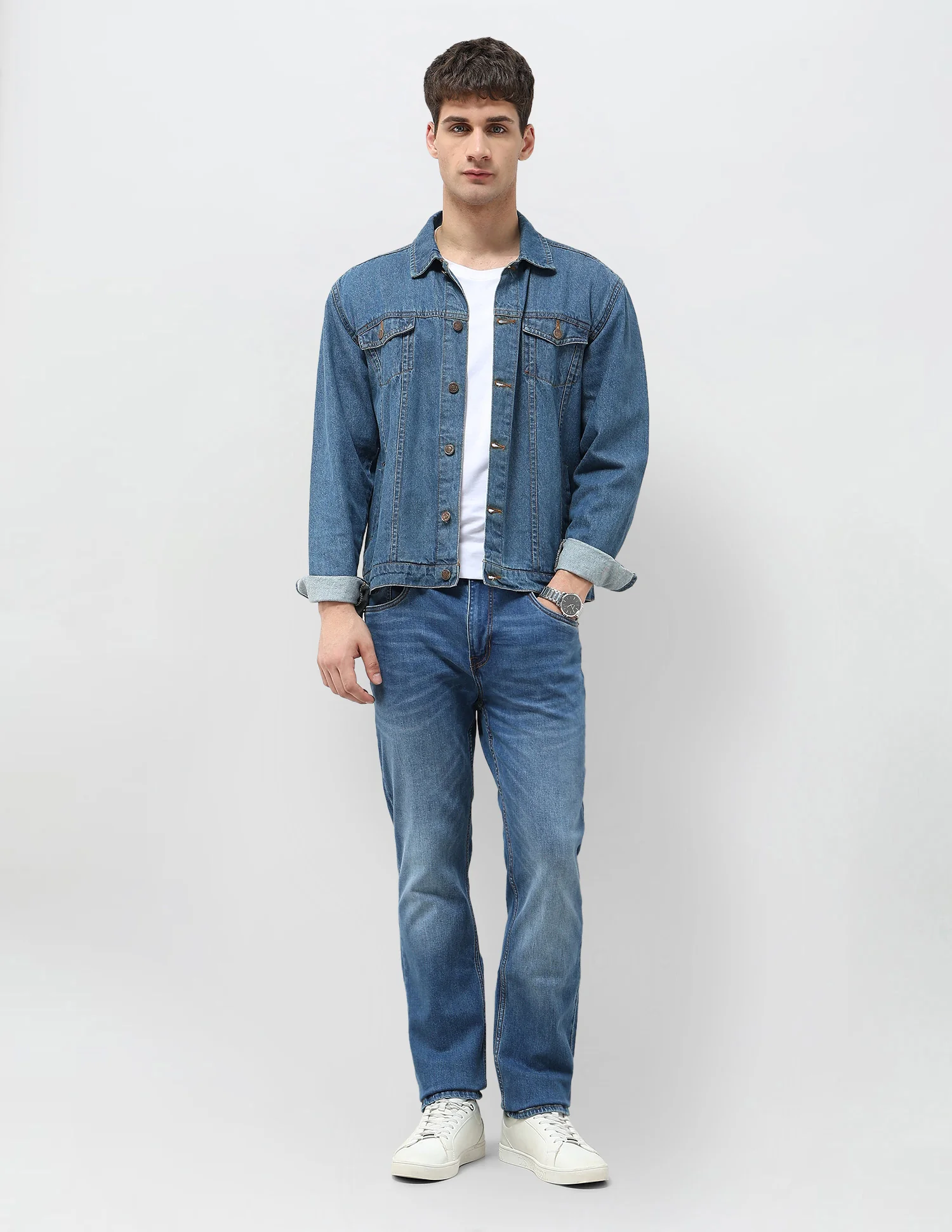 Harold Slim Straight Fit Blue Jeans - Image 3