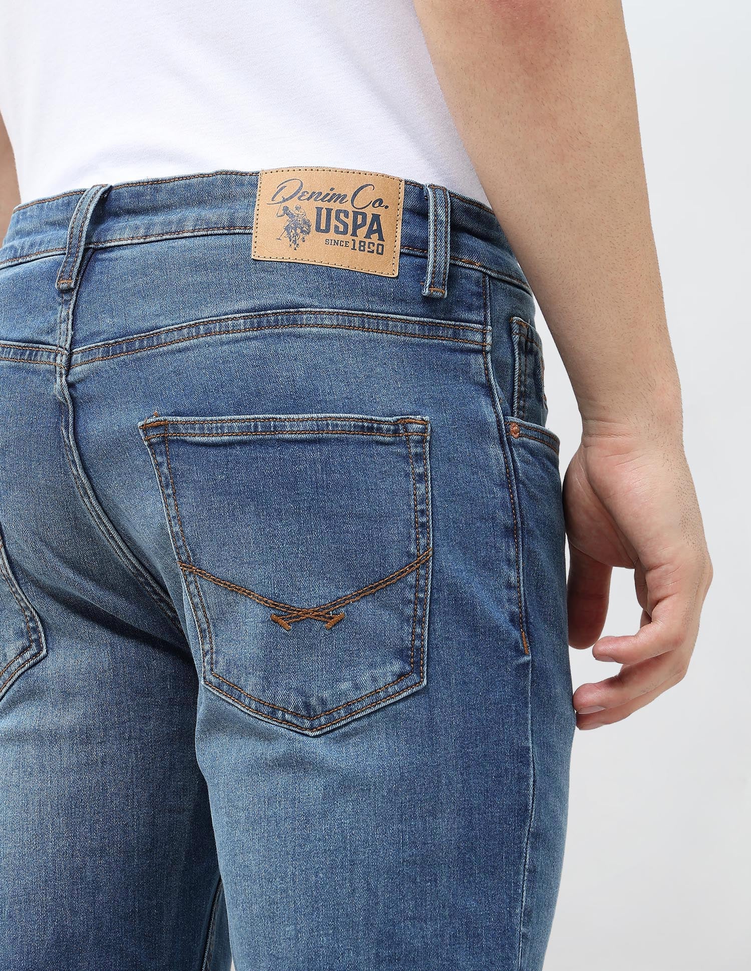 Harold Slim Straight Fit Blue Jeans - Image 8
