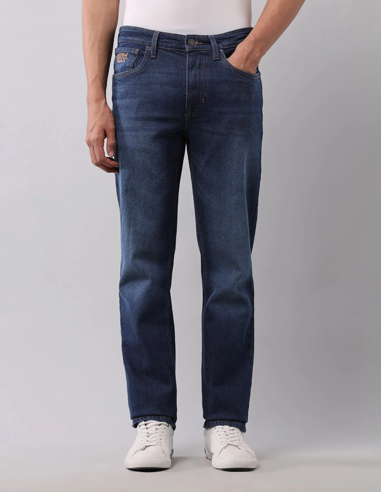 Harold Slim Straight Fit Blue Jeans - Image 6