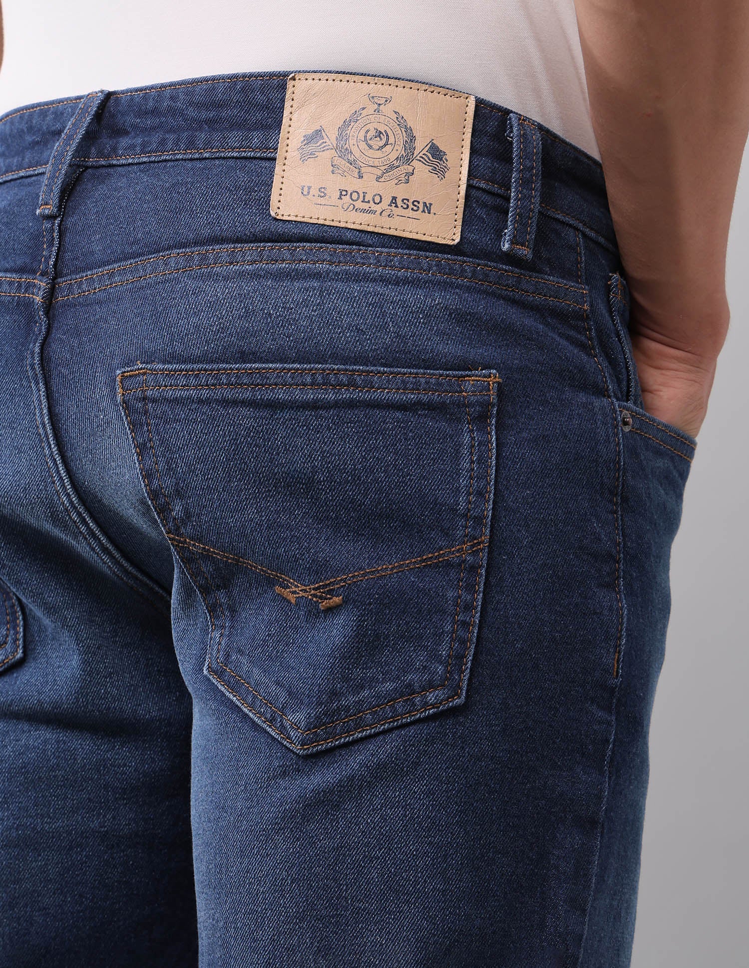 Harold Slim Straight Fit Blue Jeans - Image 8