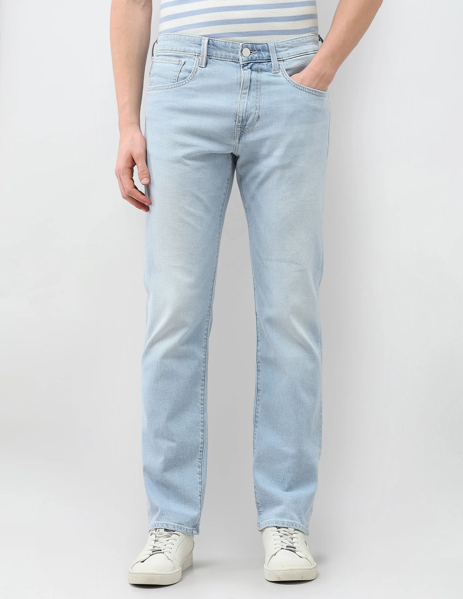 Harold Slim Straight Fit Blue Jeans - Image 6