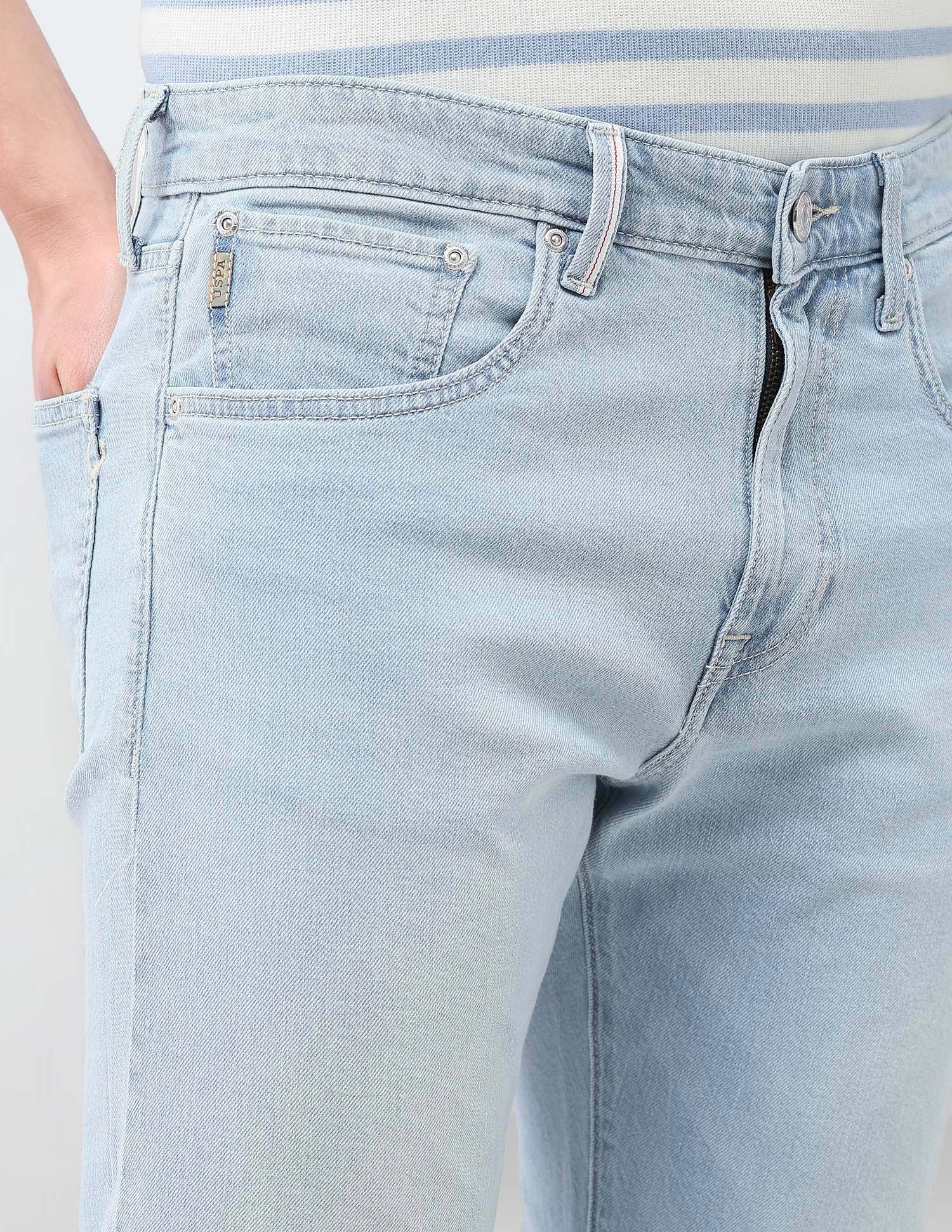 Harold Slim Straight Fit Blue Jeans - Image 7
