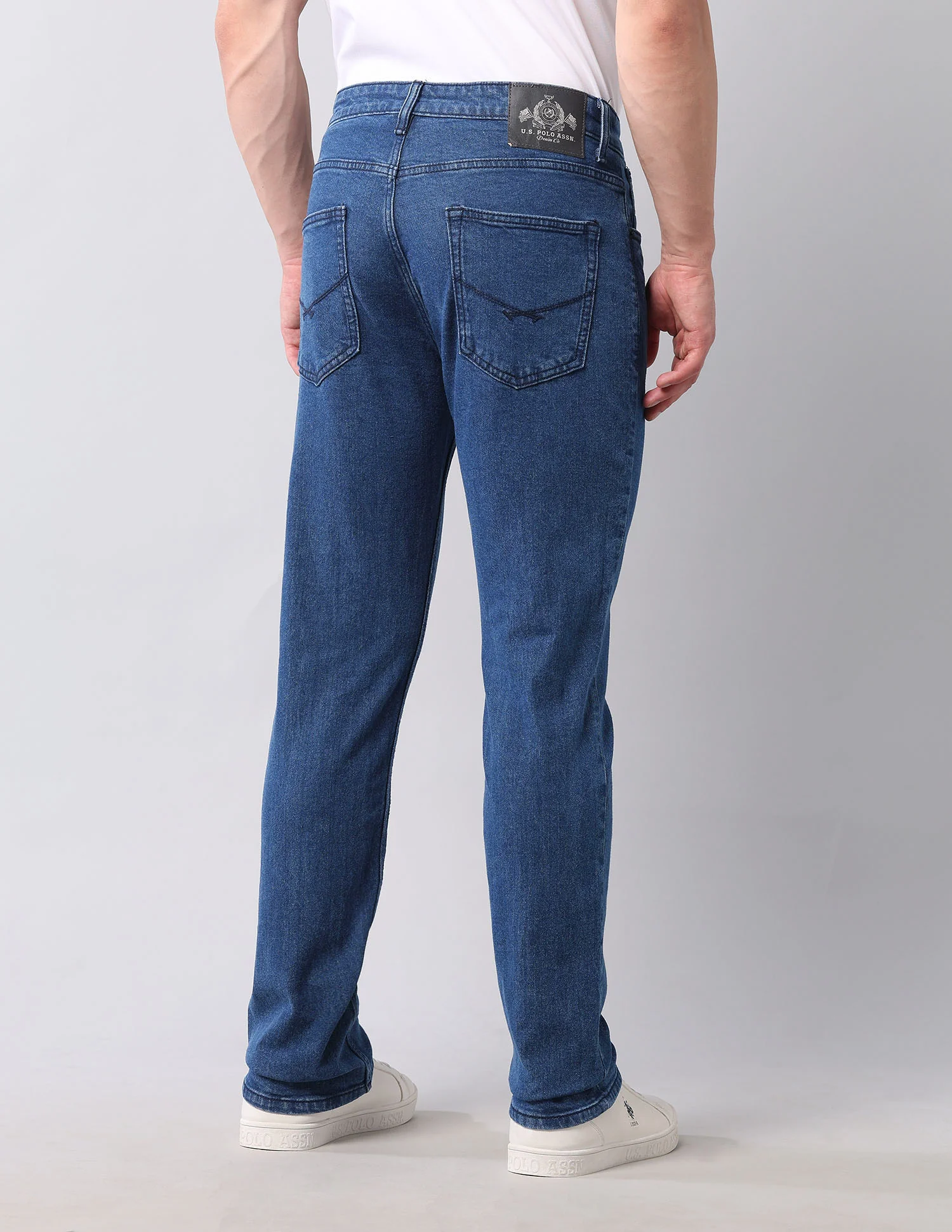 Harold Slim Straight Fit Blue Jeans - Image 5