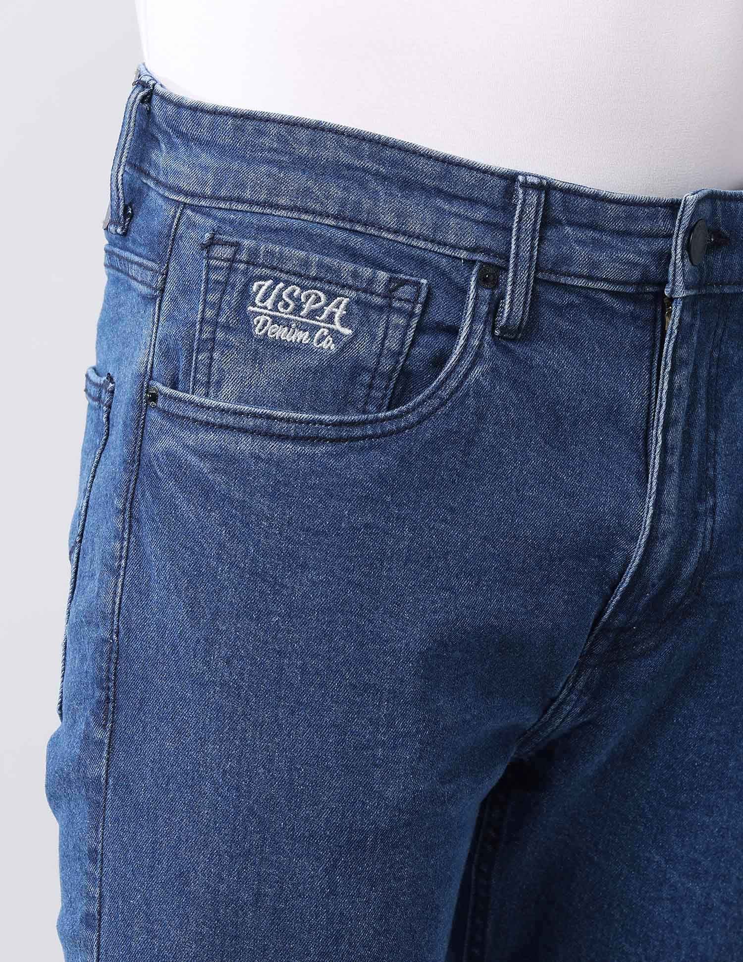 Harold Slim Straight Fit Blue Jeans - Image 7