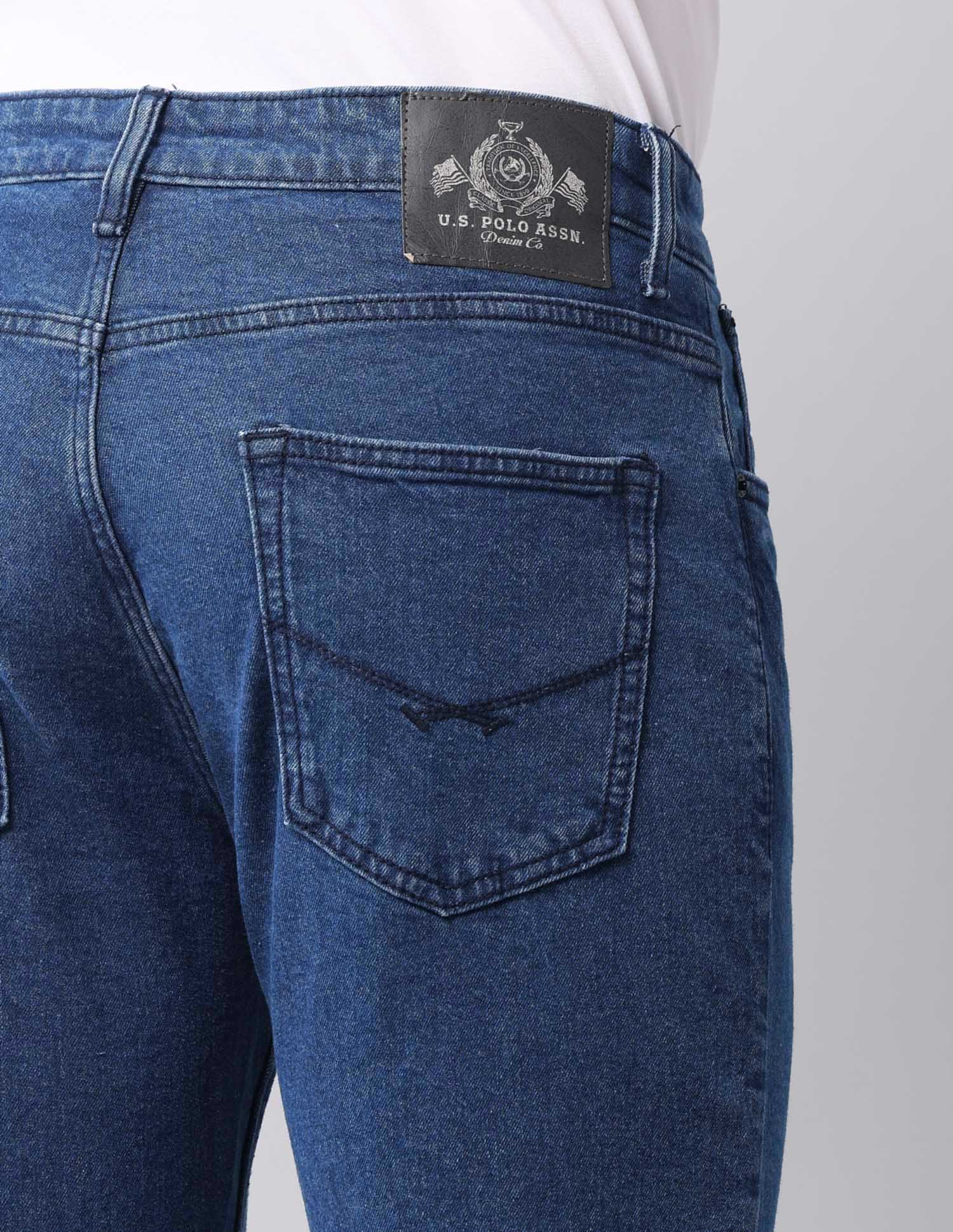 Harold Slim Straight Fit Blue Jeans - Image 8