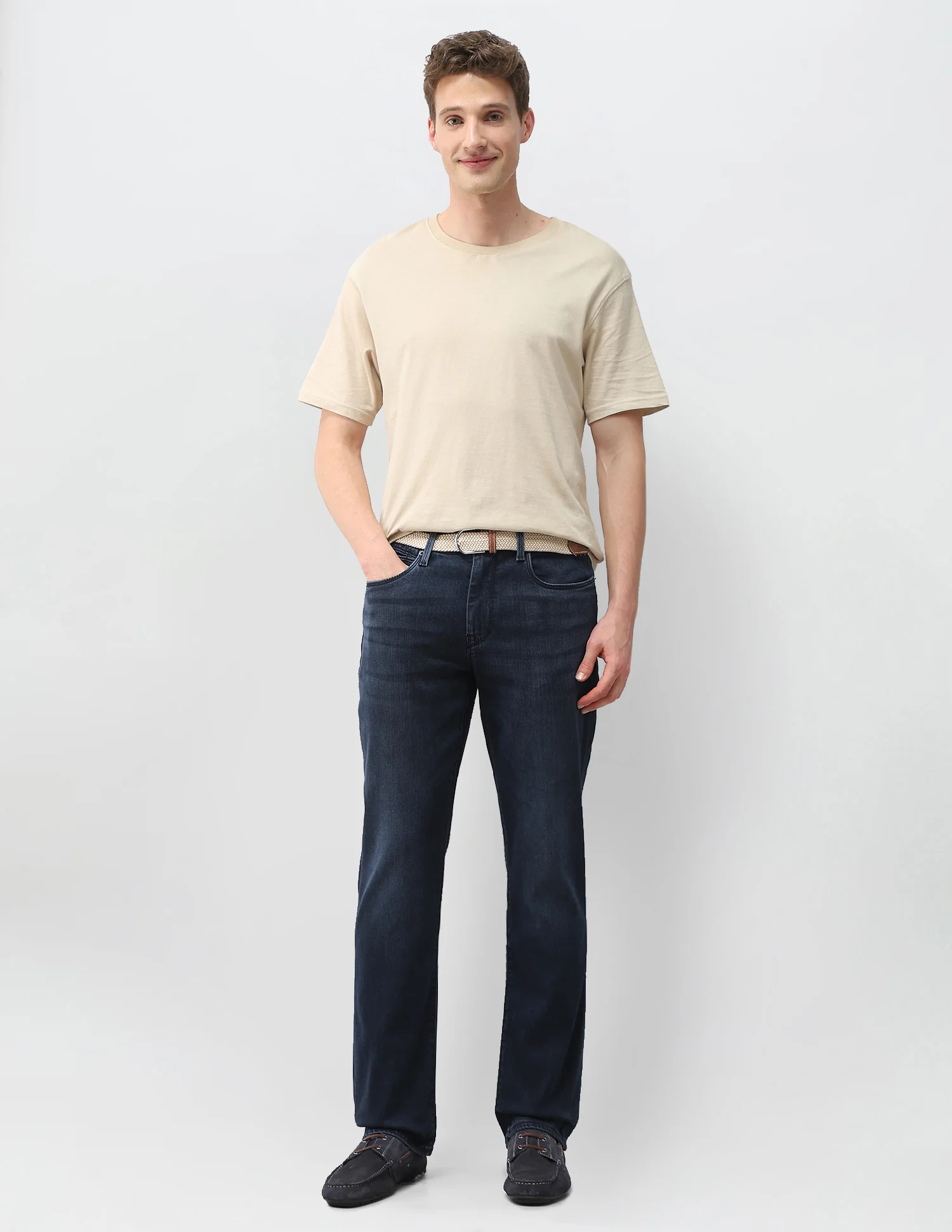Harold Slim Straight Fit Blue Jeans - Image 3