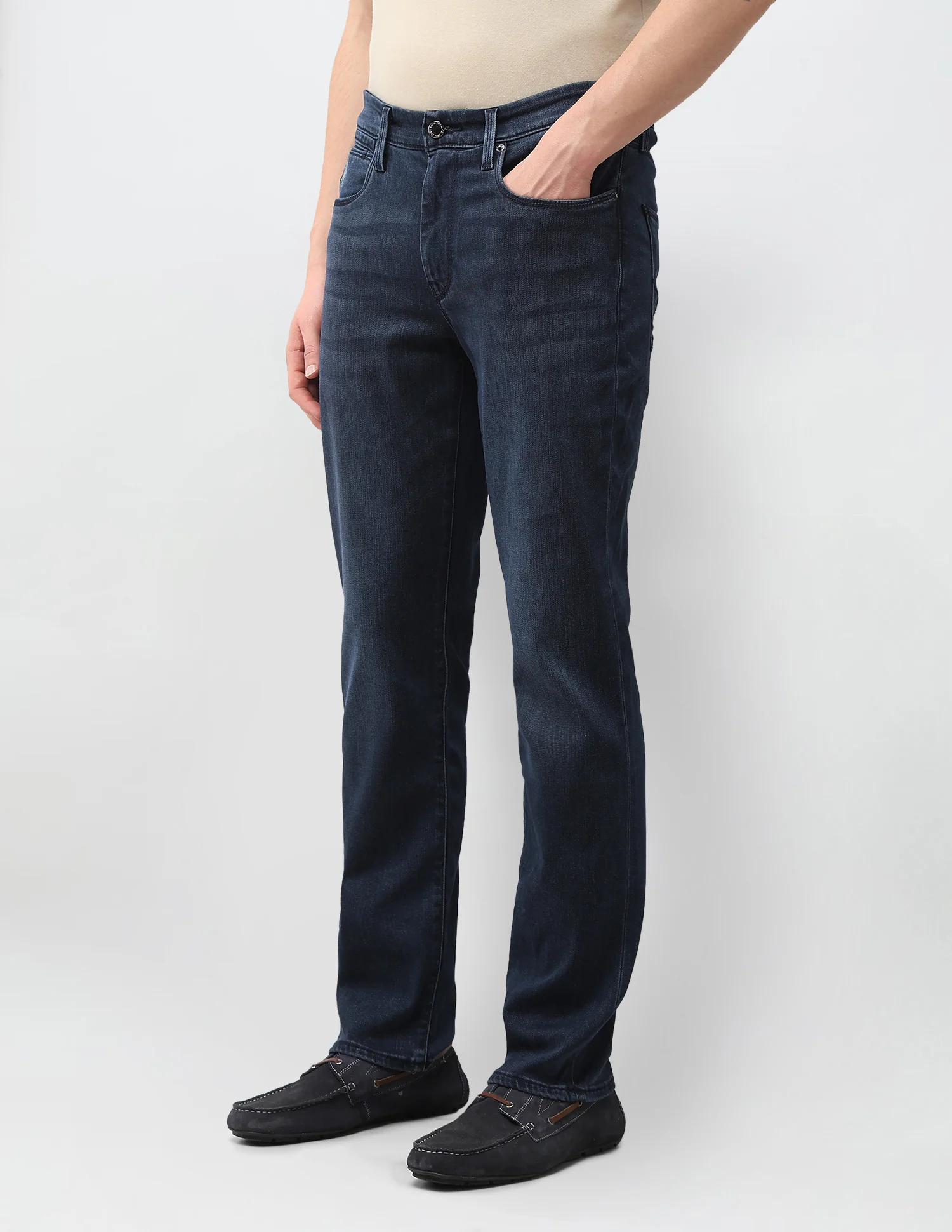Harold Slim Straight Fit Blue Jeans - Image 4