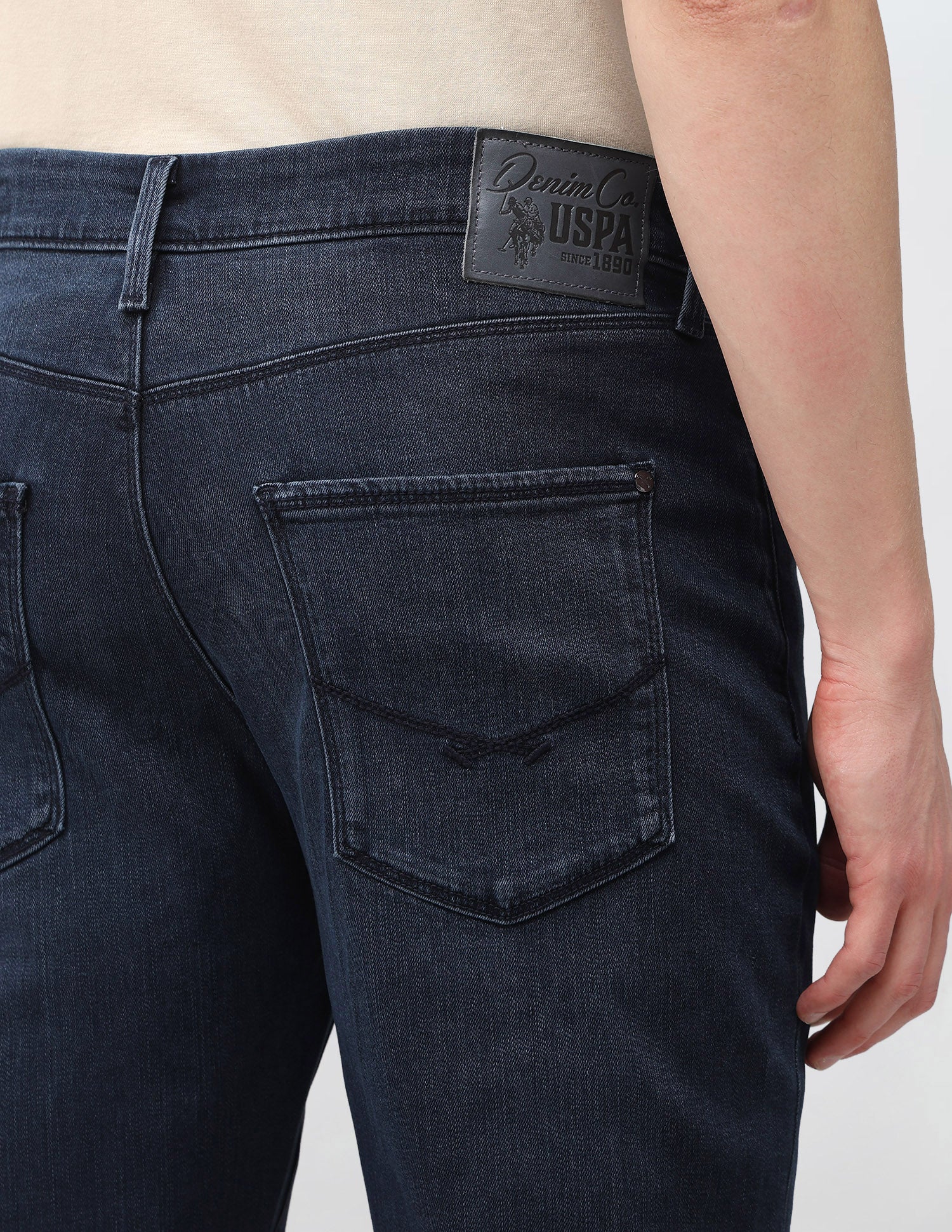 Harold Slim Straight Fit Blue Jeans - Image 8