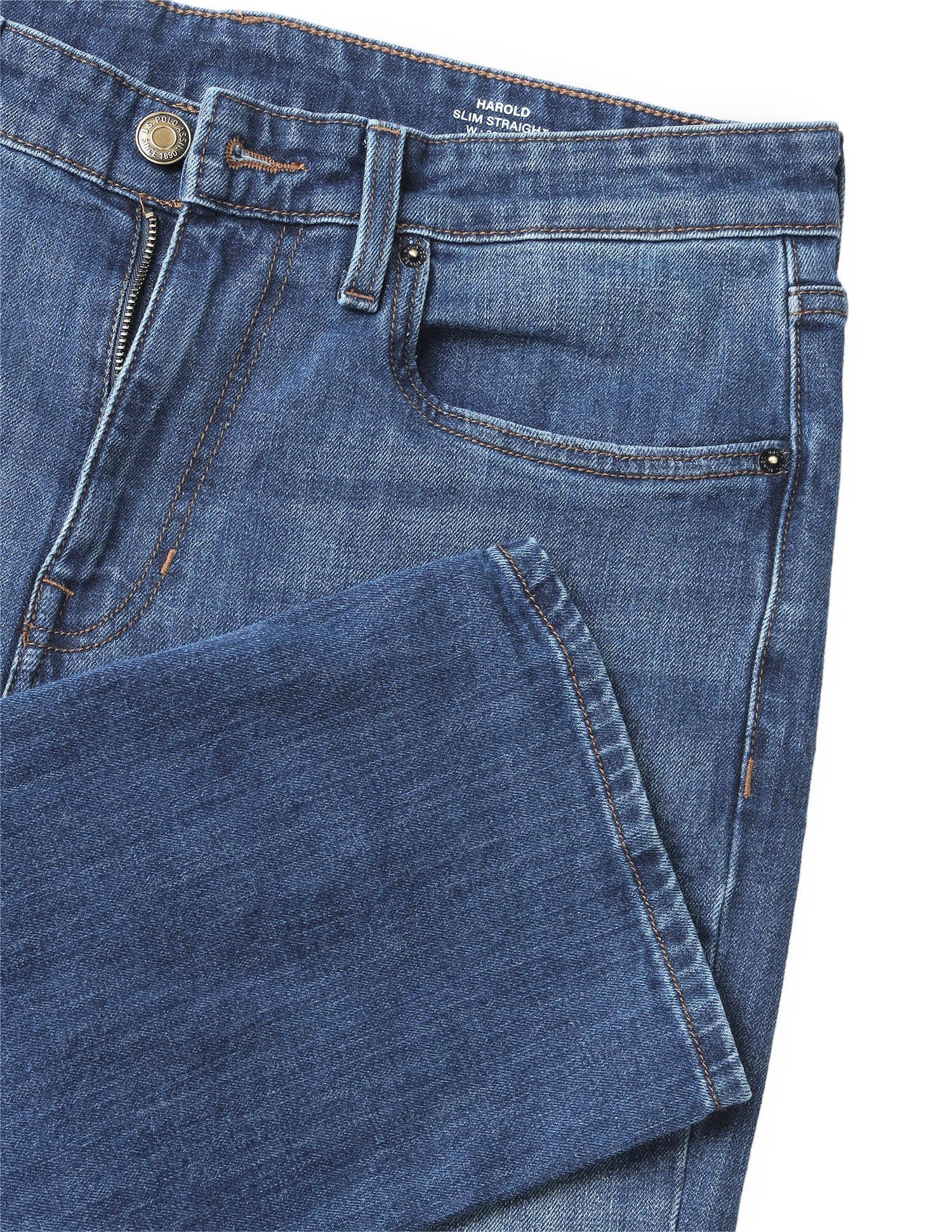Harold Slim Straight Fit Blue Jeans - Image 2
