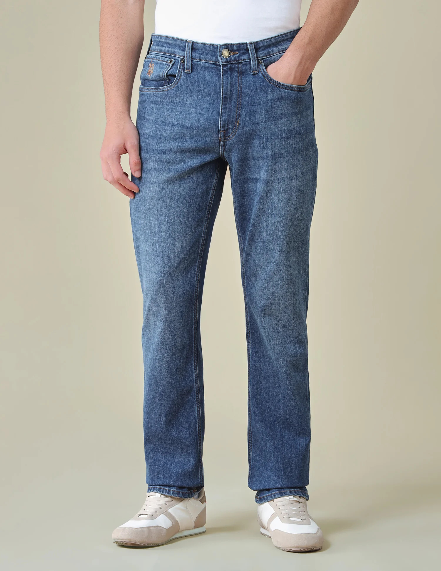 Harold Slim Straight Fit Blue Jeans - Image 6