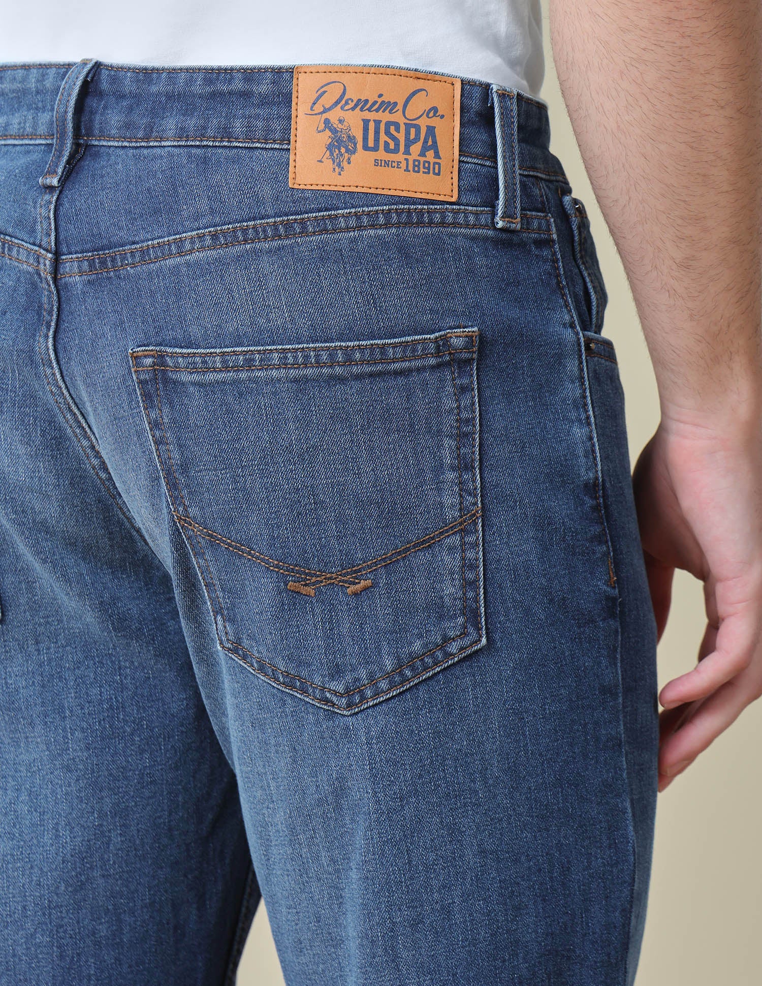Harold Slim Straight Fit Blue Jeans - Image 8