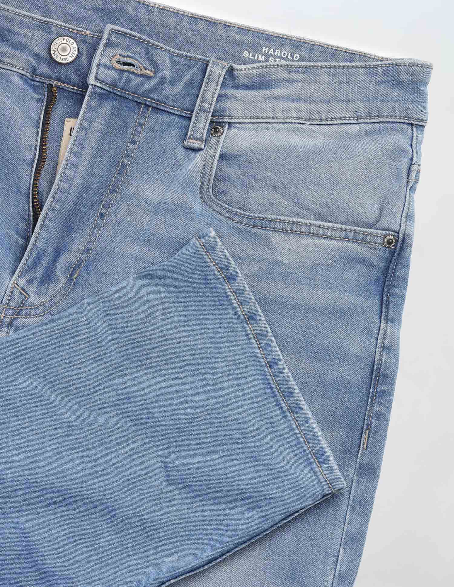Harold Slim Straight Fit Blue Jeans - Image 2