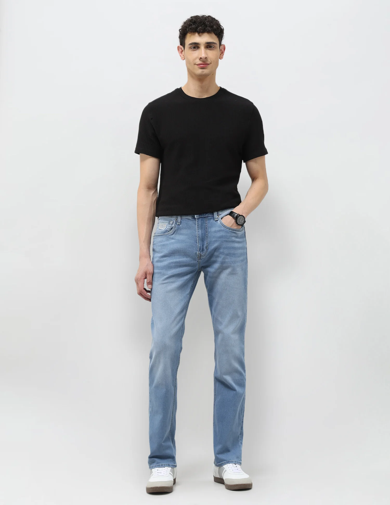 Harold Slim Straight Fit Blue Jeans - Image 3