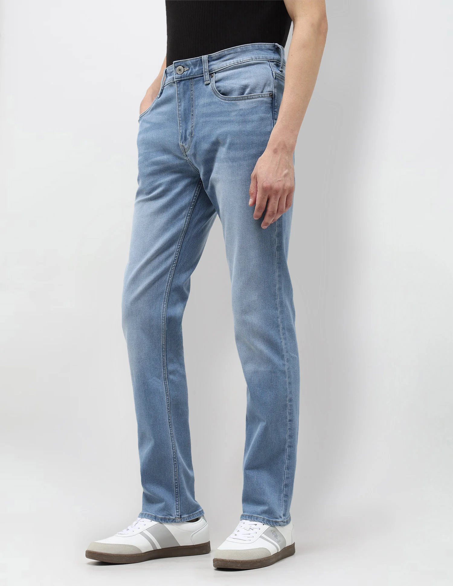 Harold Slim Straight Fit Blue Jeans - Image 4