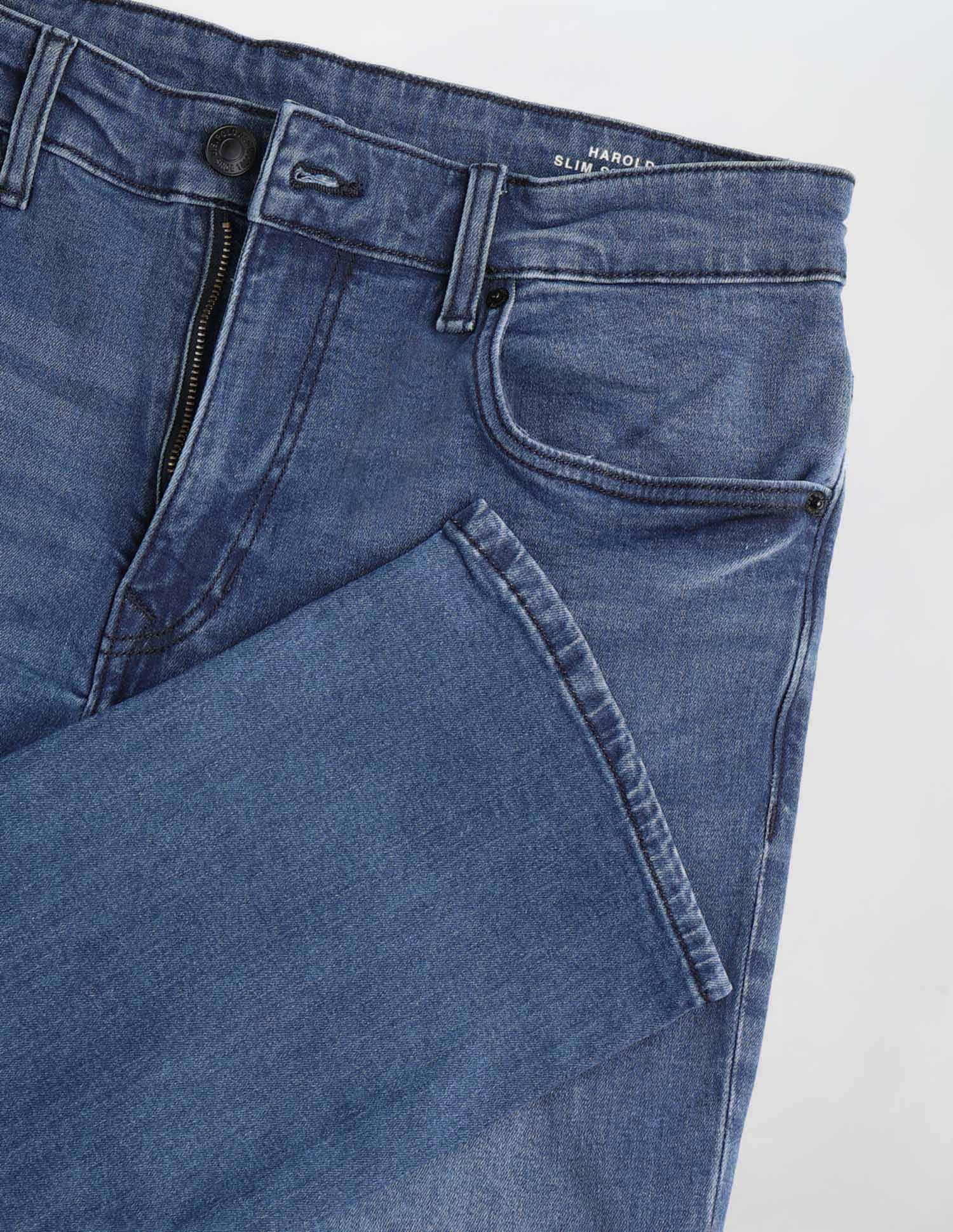 Harold Slim Straight Fit Blue Jeans - Image 2