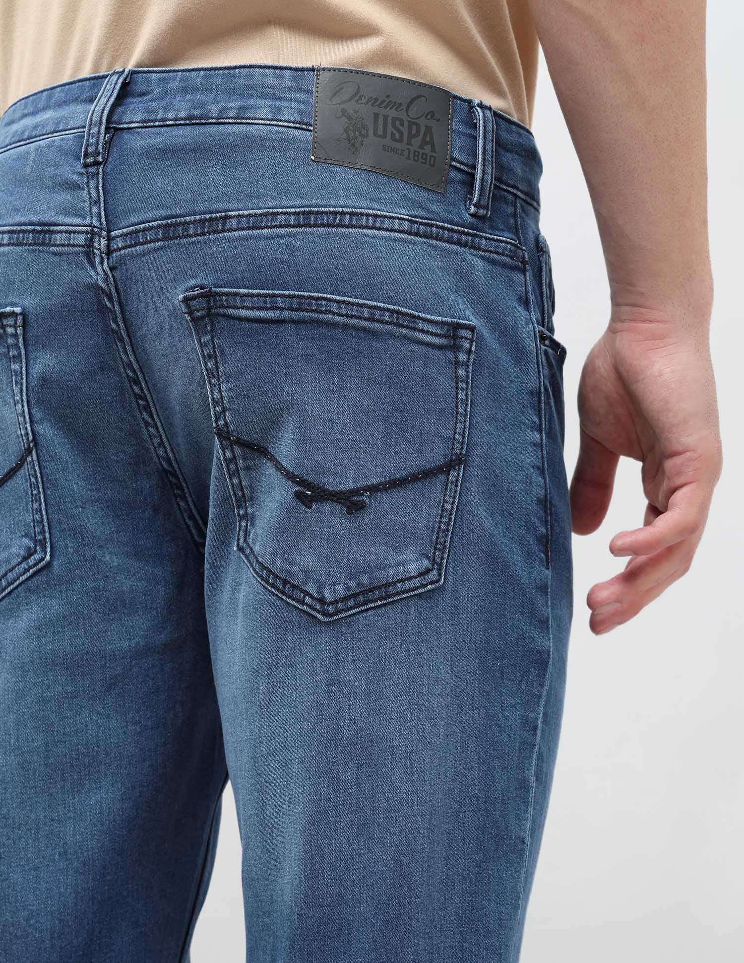 Harold Slim Straight Fit Blue Jeans - Image 8