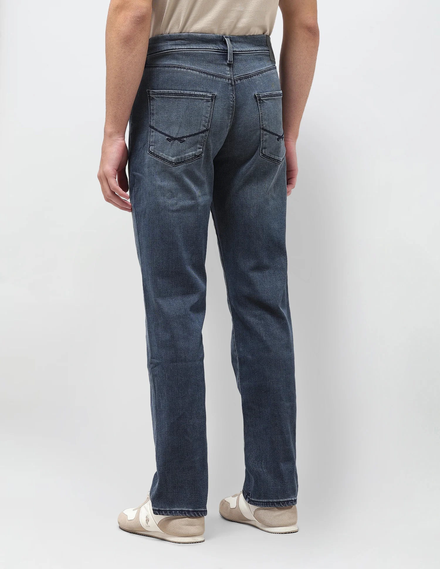 Harold Slim Straight Fit Blue Jeans - Image 5