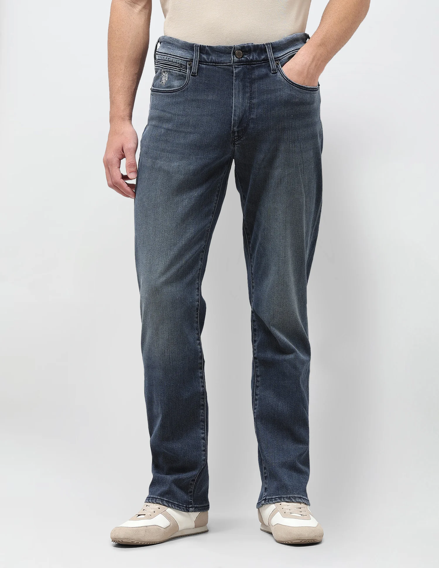 Harold Slim Straight Fit Blue Jeans - Image 6