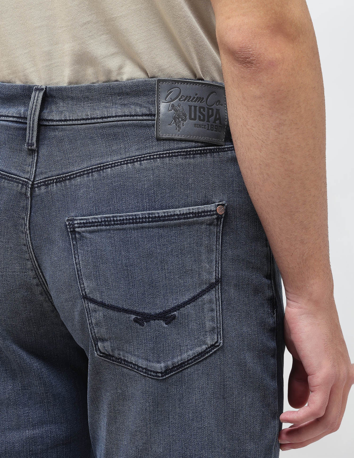 Harold Slim Straight Fit Blue Jeans - Image 8