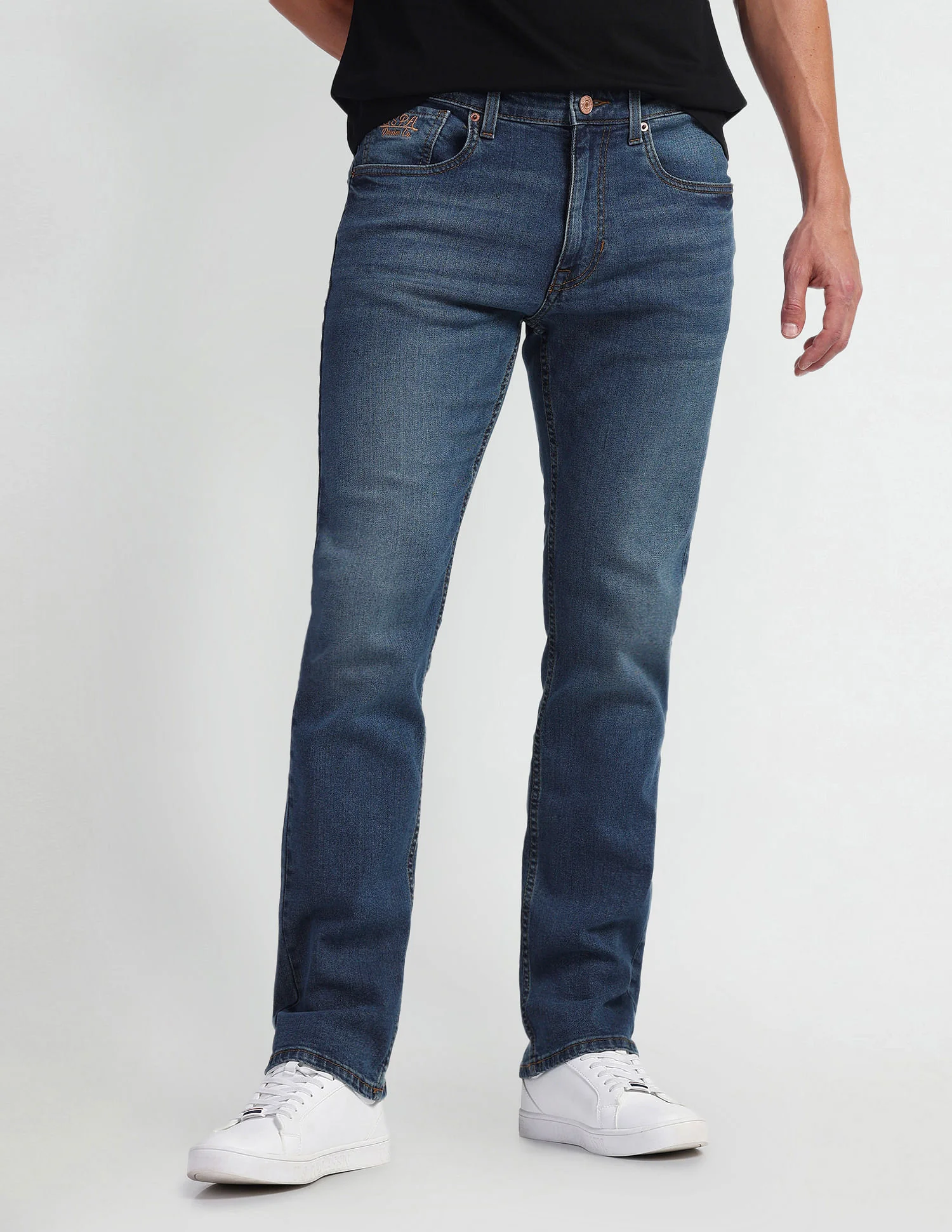 Harold Slim Straight Fit Blue Jeans