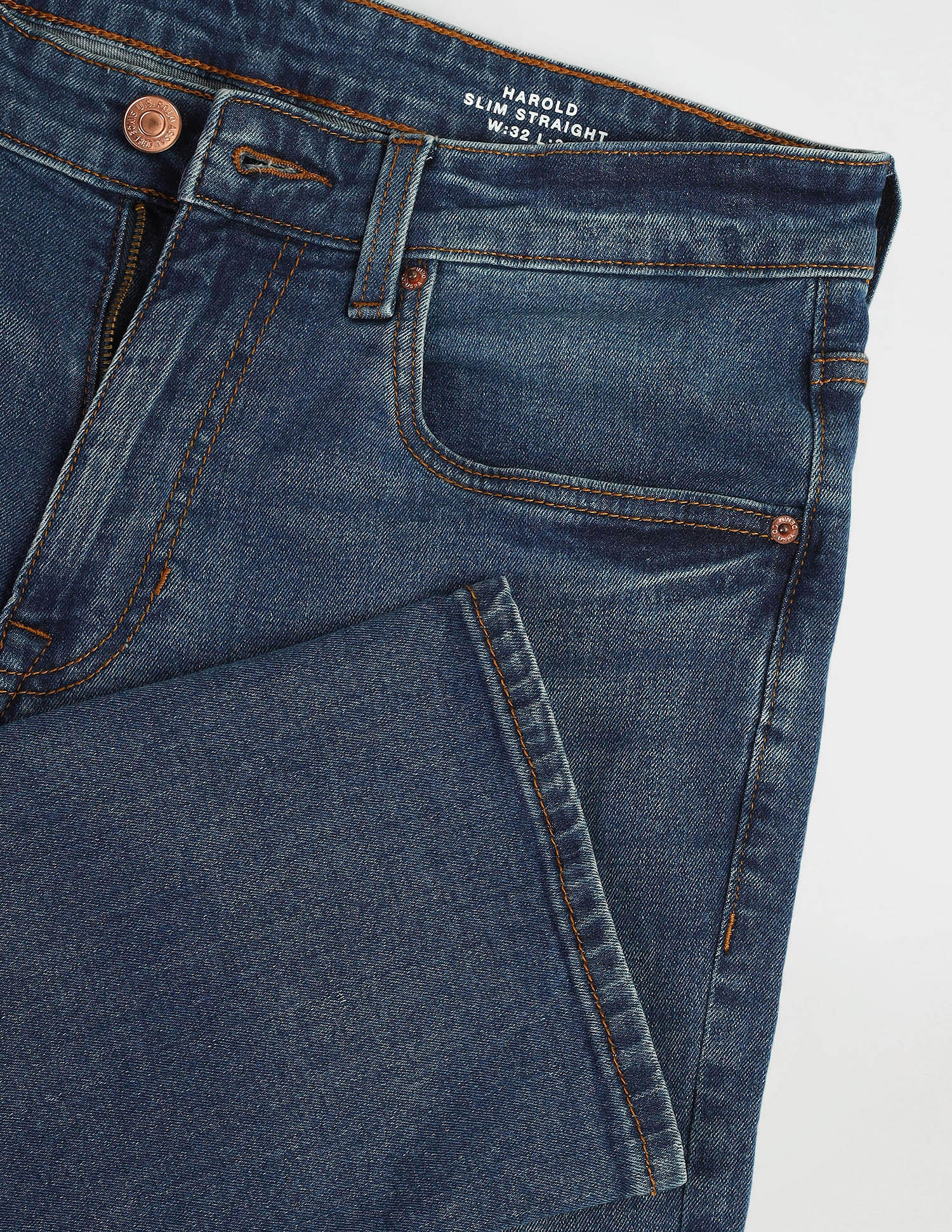 Harold Slim Straight Fit Blue Jeans - Image 2
