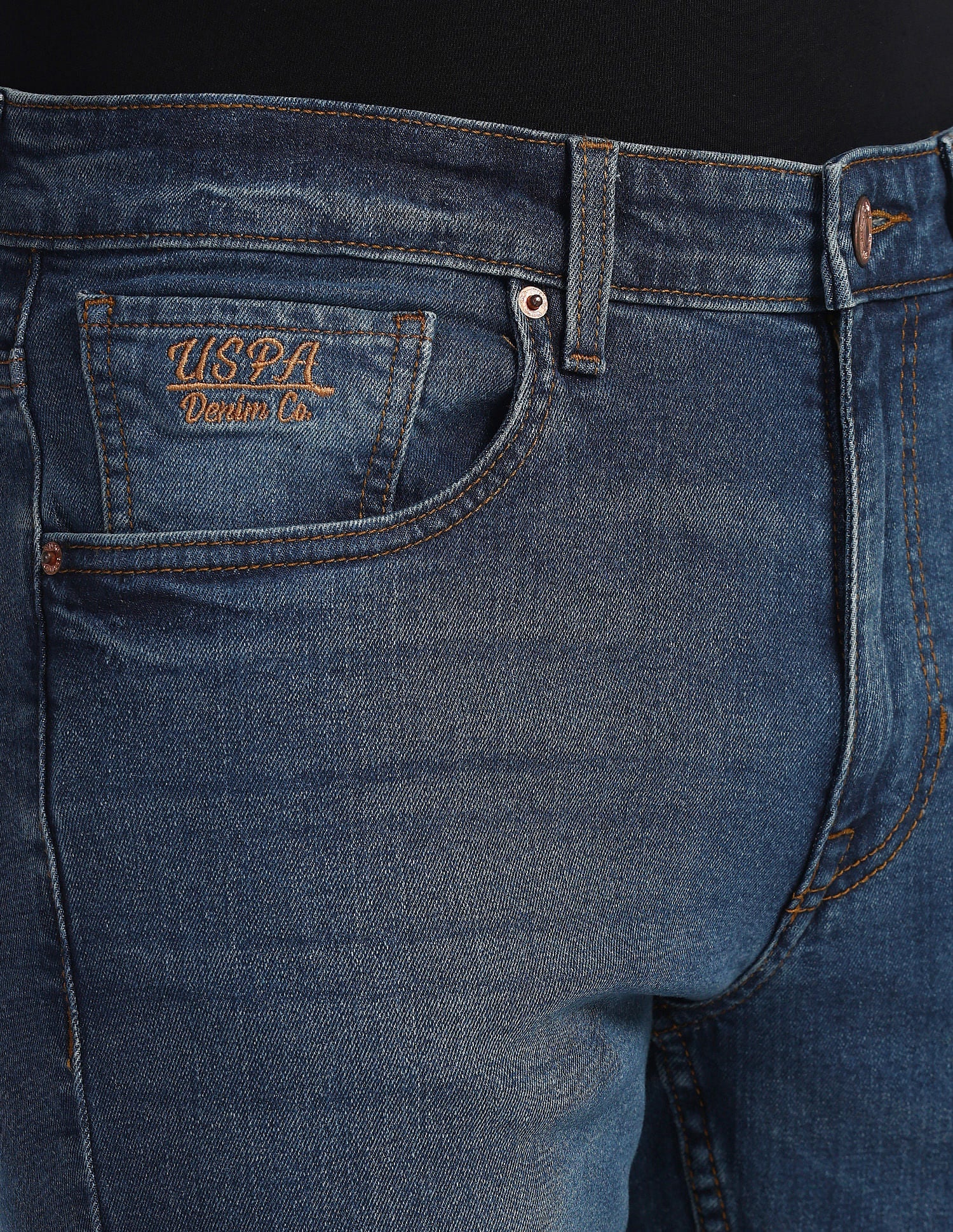Harold Slim Straight Fit Blue Jeans - Image 7