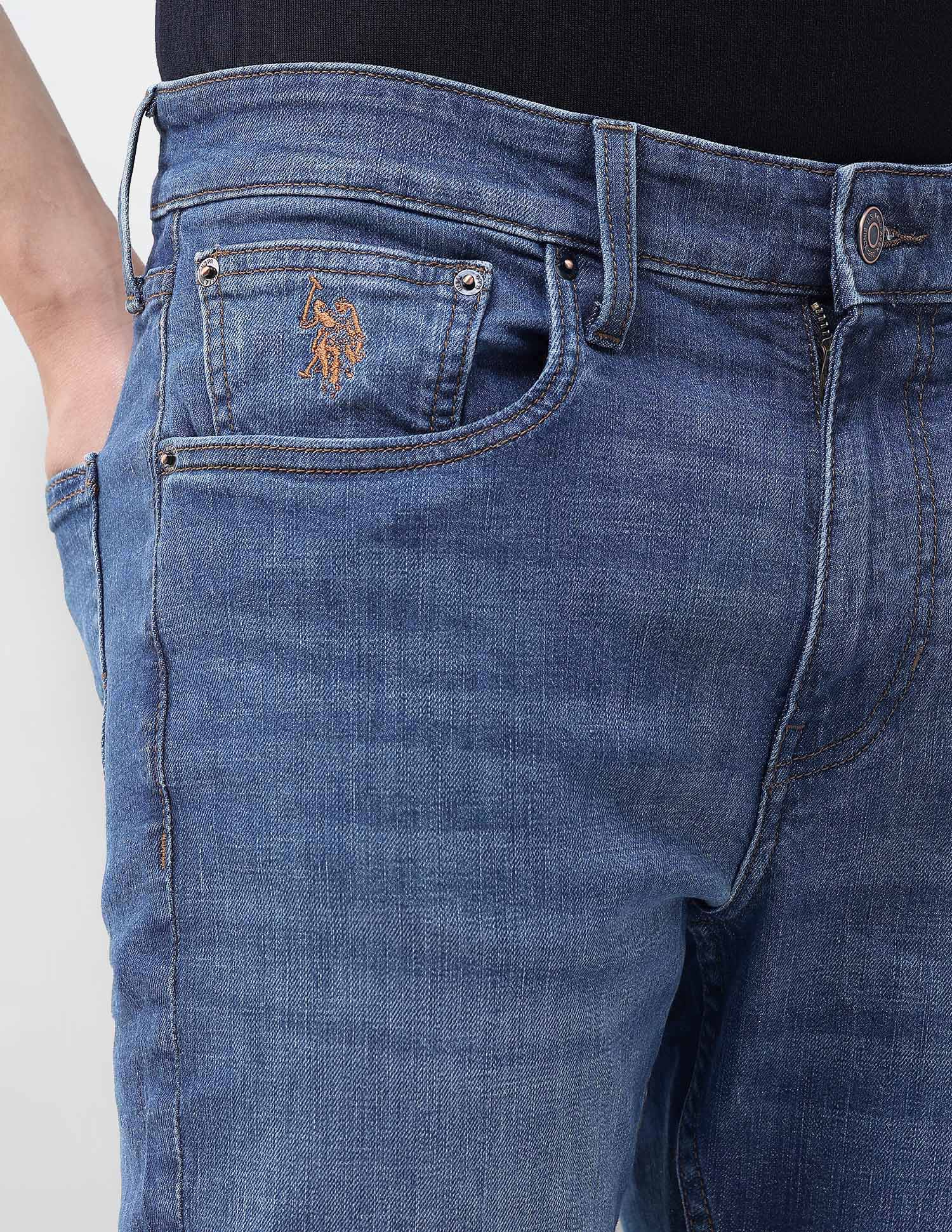 Harold Slim Straight Fit Blue Jeans - Image 7