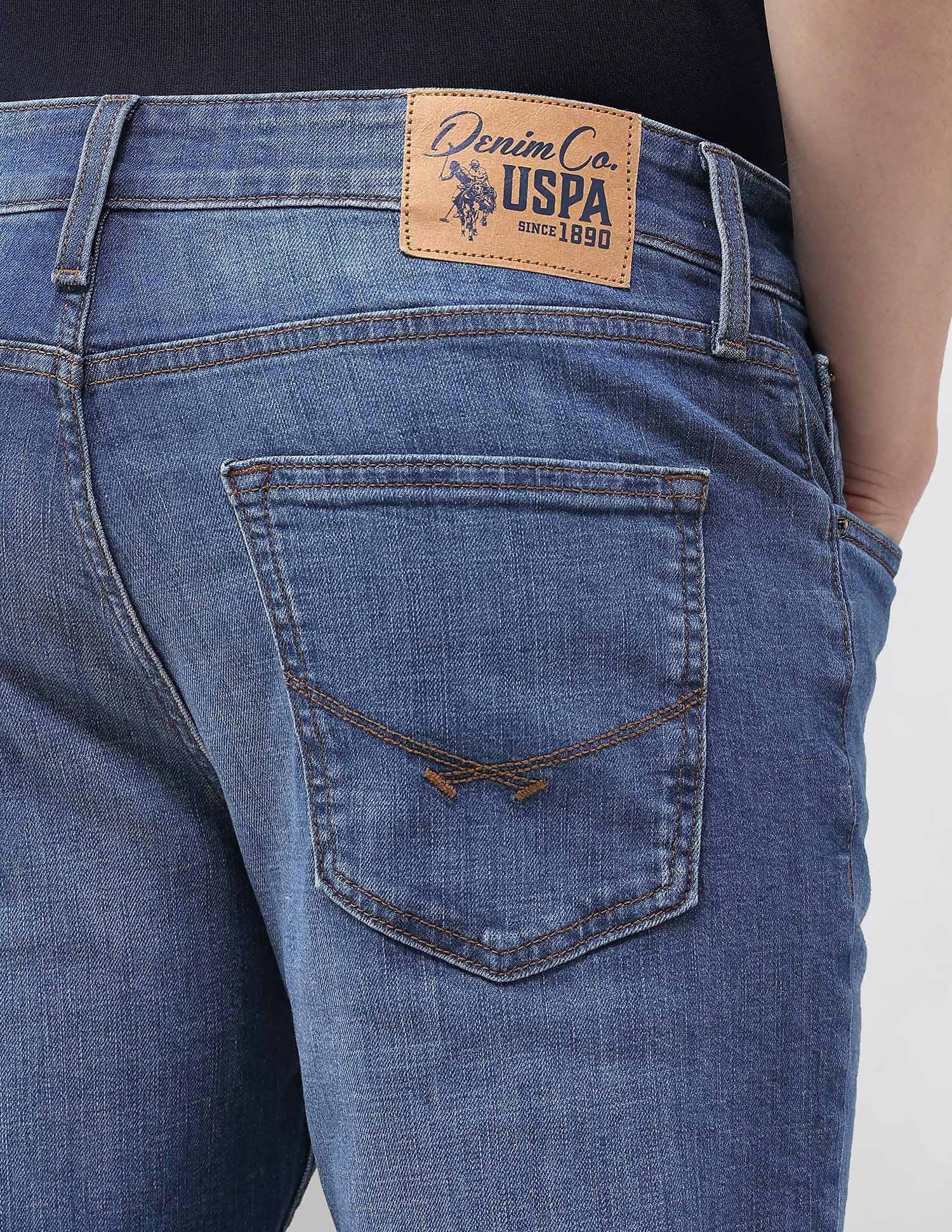 Harold Slim Straight Fit Blue Jeans - Image 8