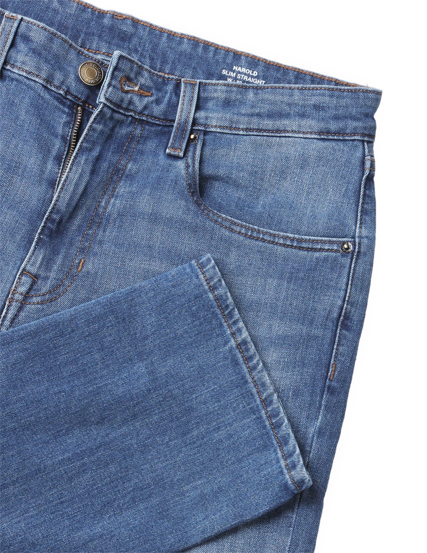Harold Slim Straight Fit Blue Jeans - Image 2