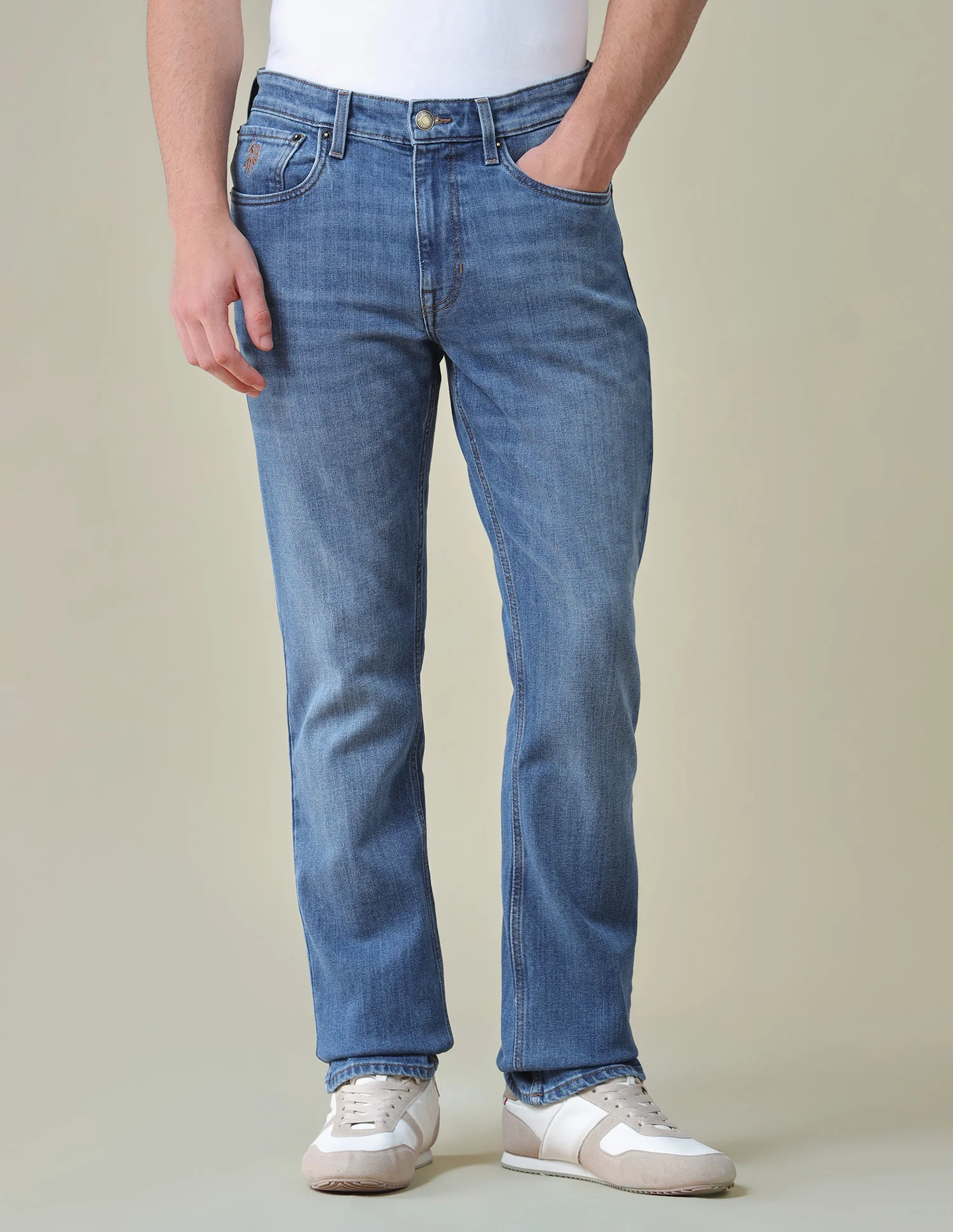Harold Slim Straight Fit Blue Jeans - Image 6
