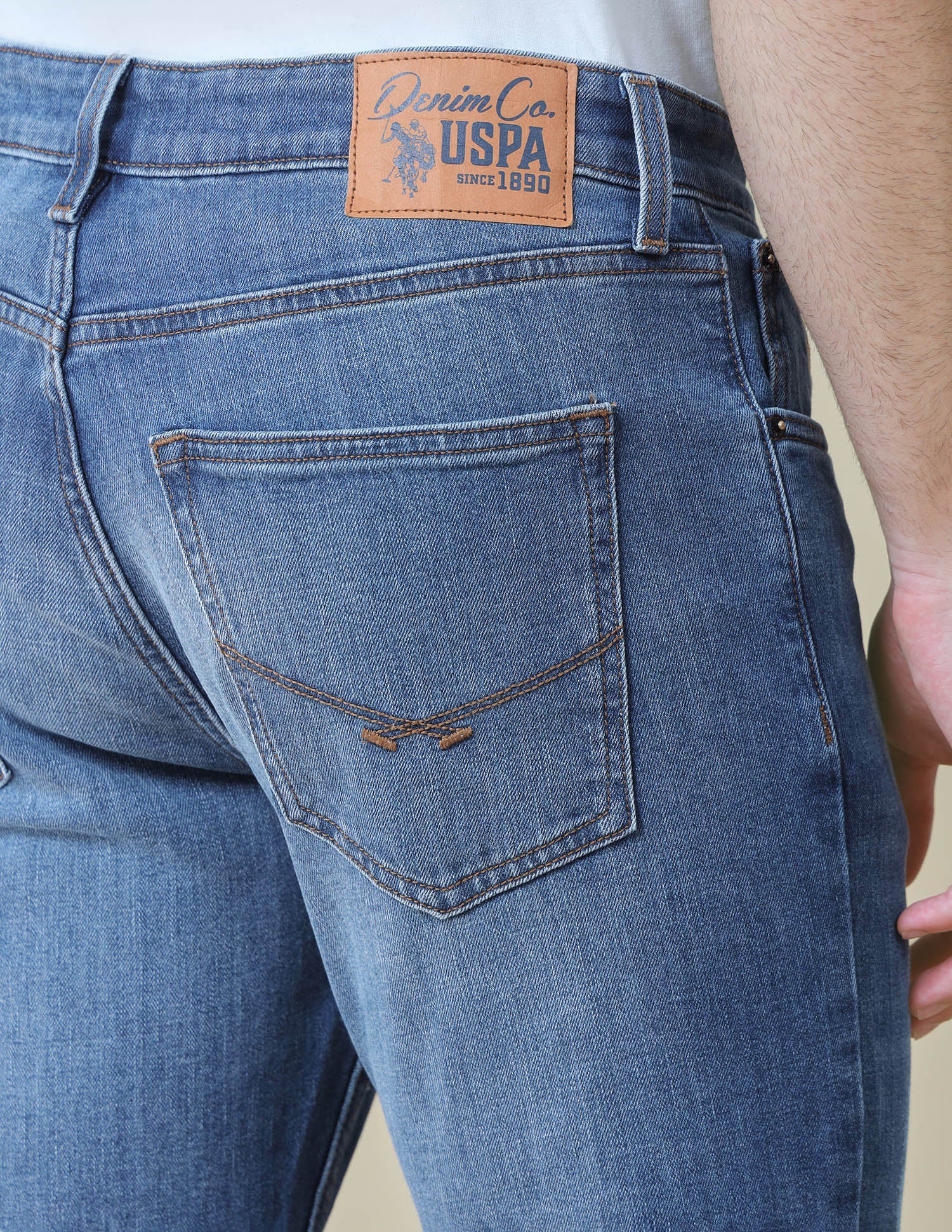 Harold Slim Straight Fit Blue Jeans - Image 8