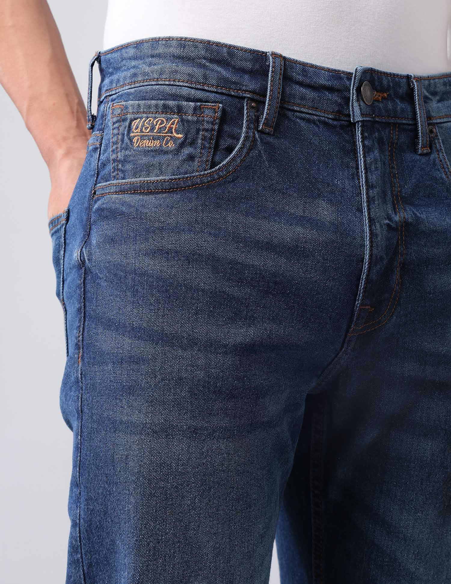 Harold Slim Straight Fit Blue Jeans - Image 7