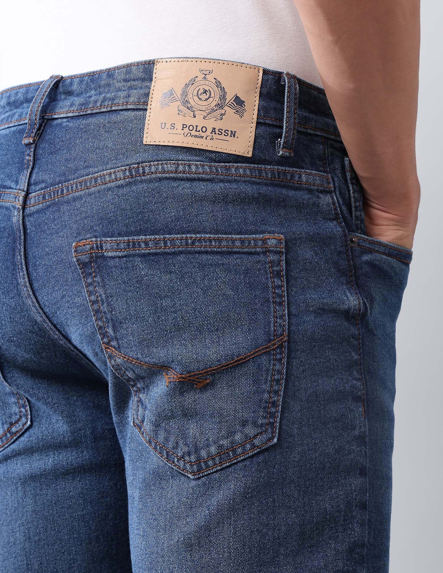 Harold Slim Straight Fit Blue Jeans - Image 8