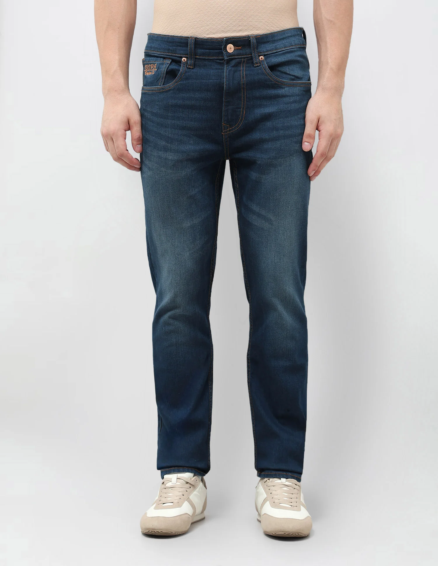 Harold Slim Straight Fit Blue Jeans - Image 6