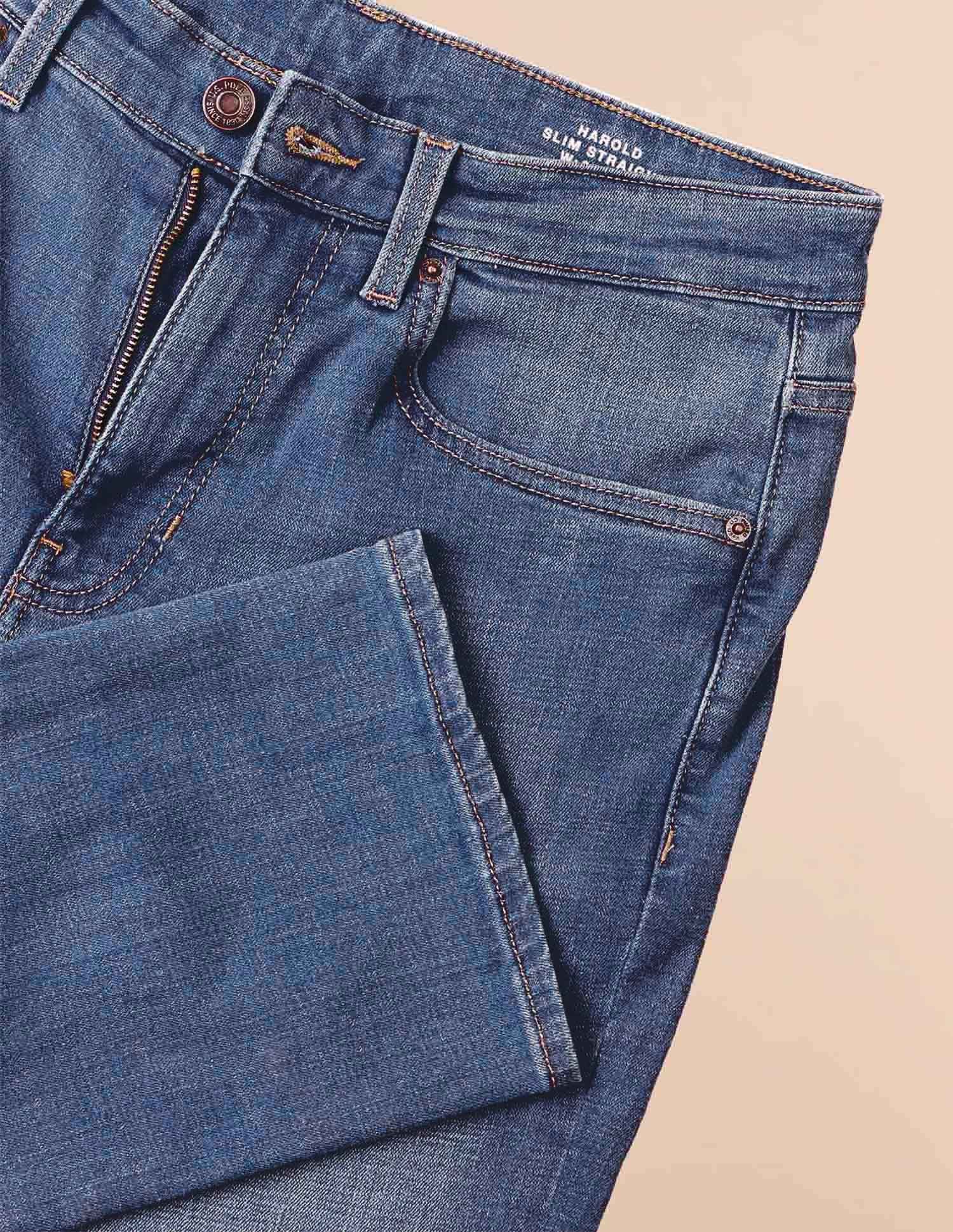 Harold Slim Straight Fit Blue Jeans - Image 2