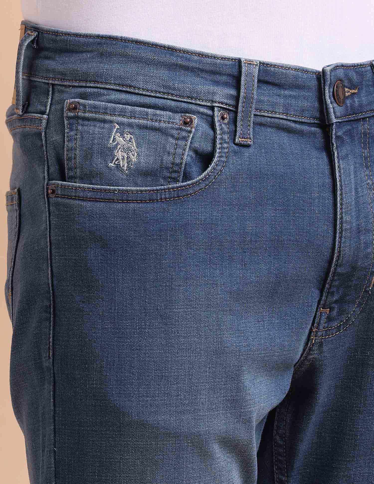 Harold Slim Straight Fit Blue Jeans - Image 7