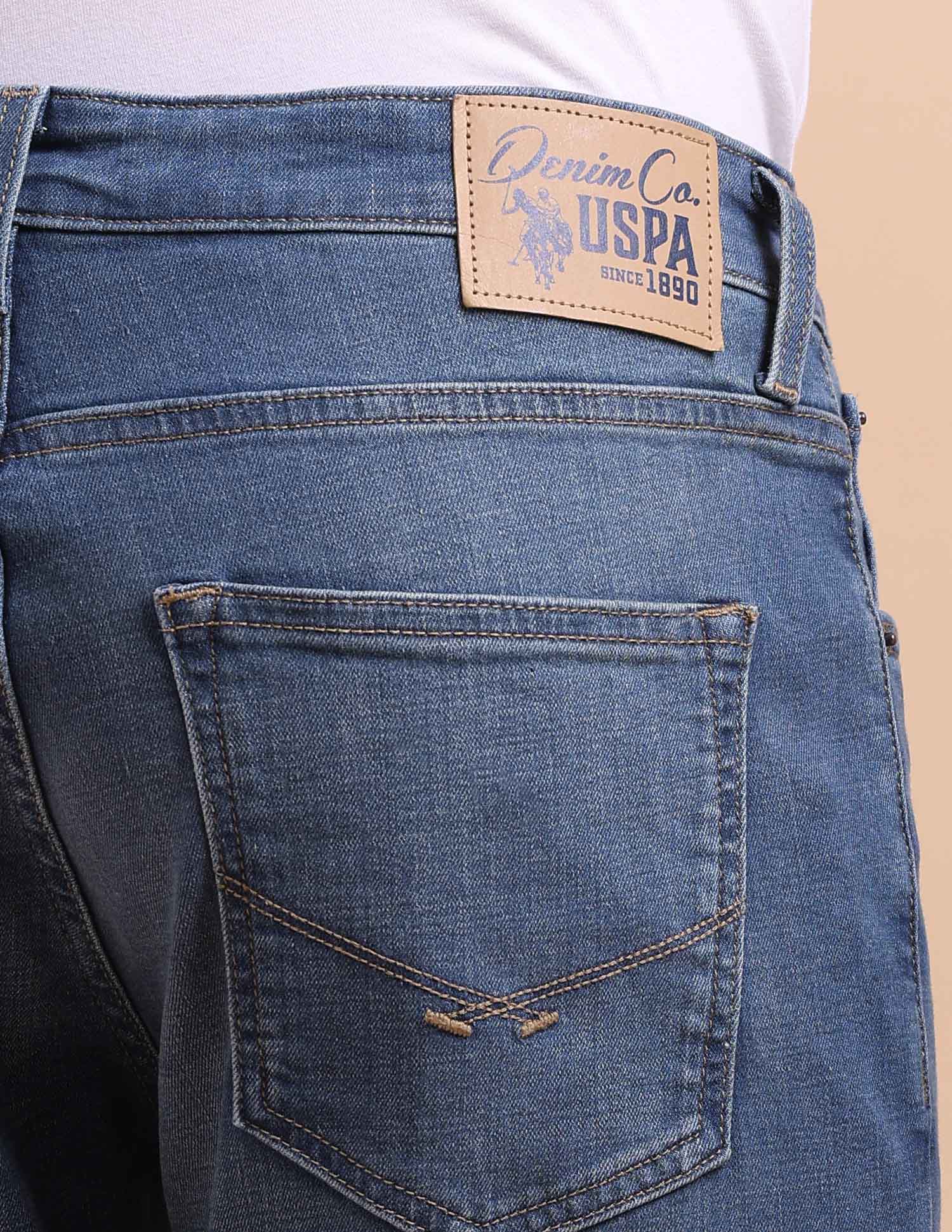 Harold Slim Straight Fit Blue Jeans - Image 8