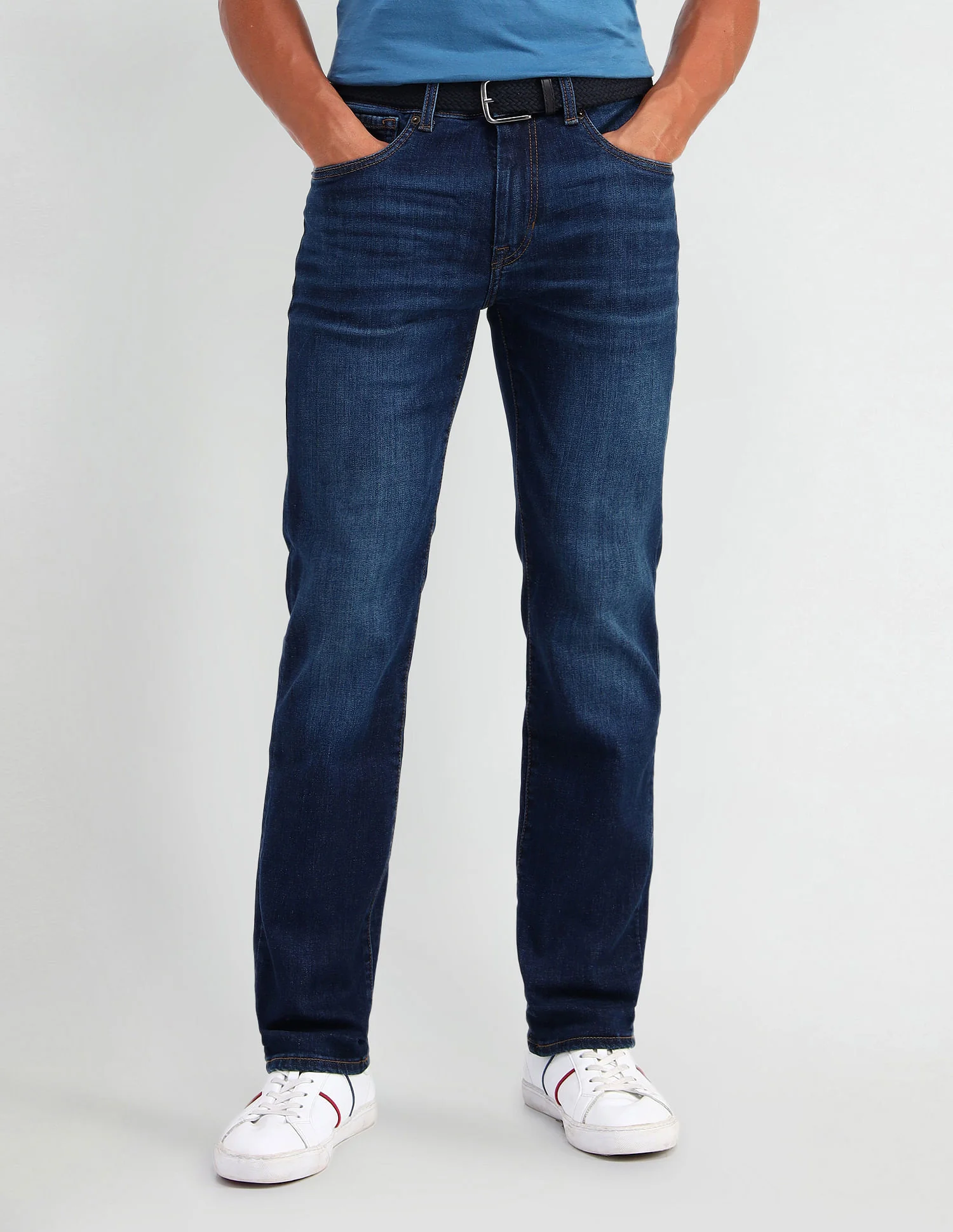 Harold Slim Straight Fit Blue Jeans - Image 2