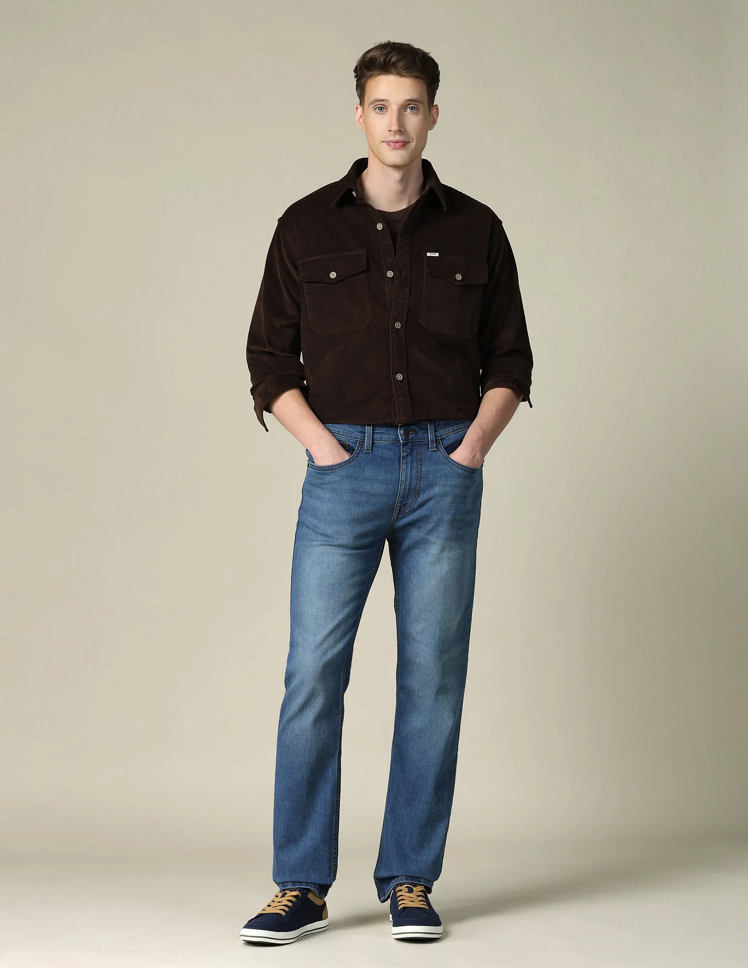 Harold Slim Straight Fit Blue Jeans - Image 3