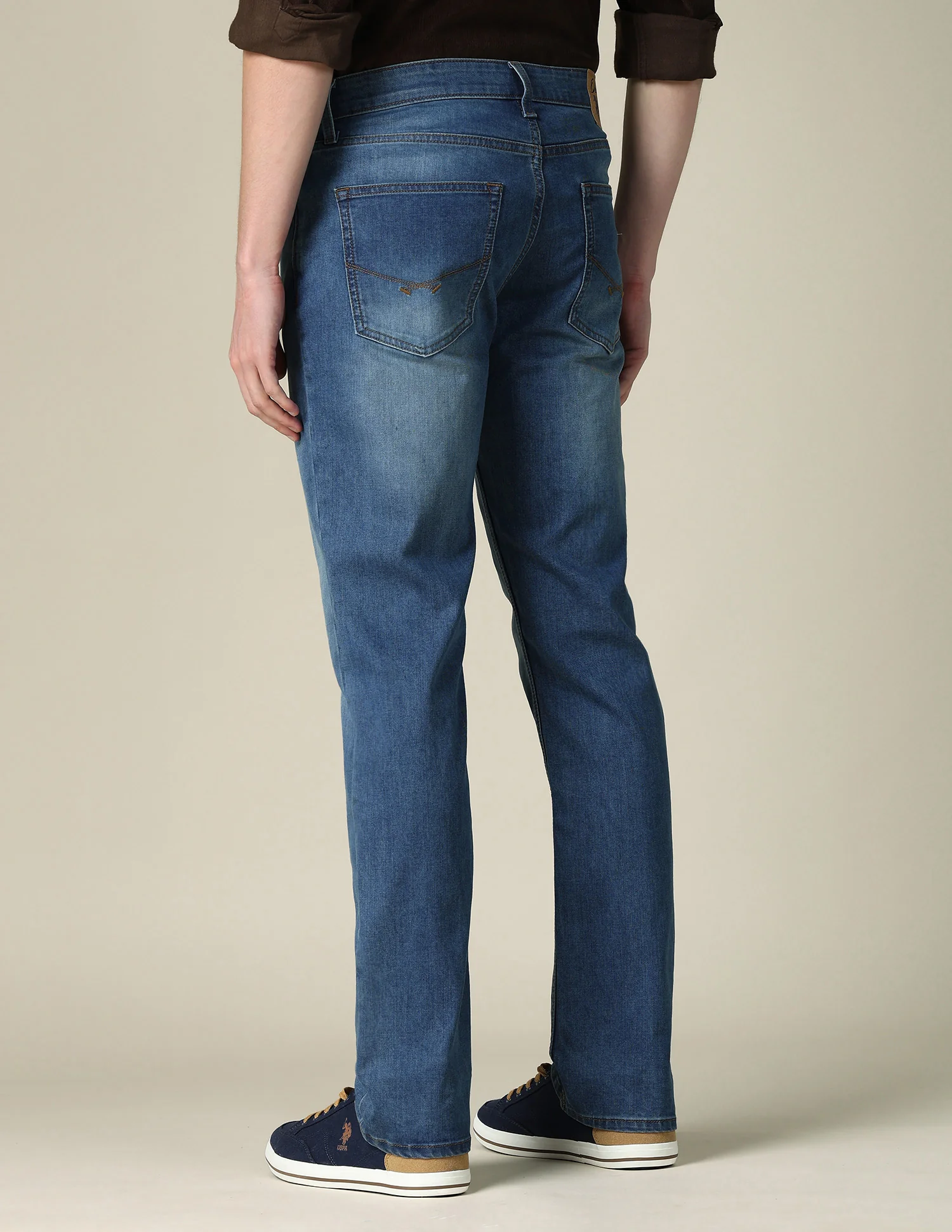 Harold Slim Straight Fit Blue Jeans - Image 5
