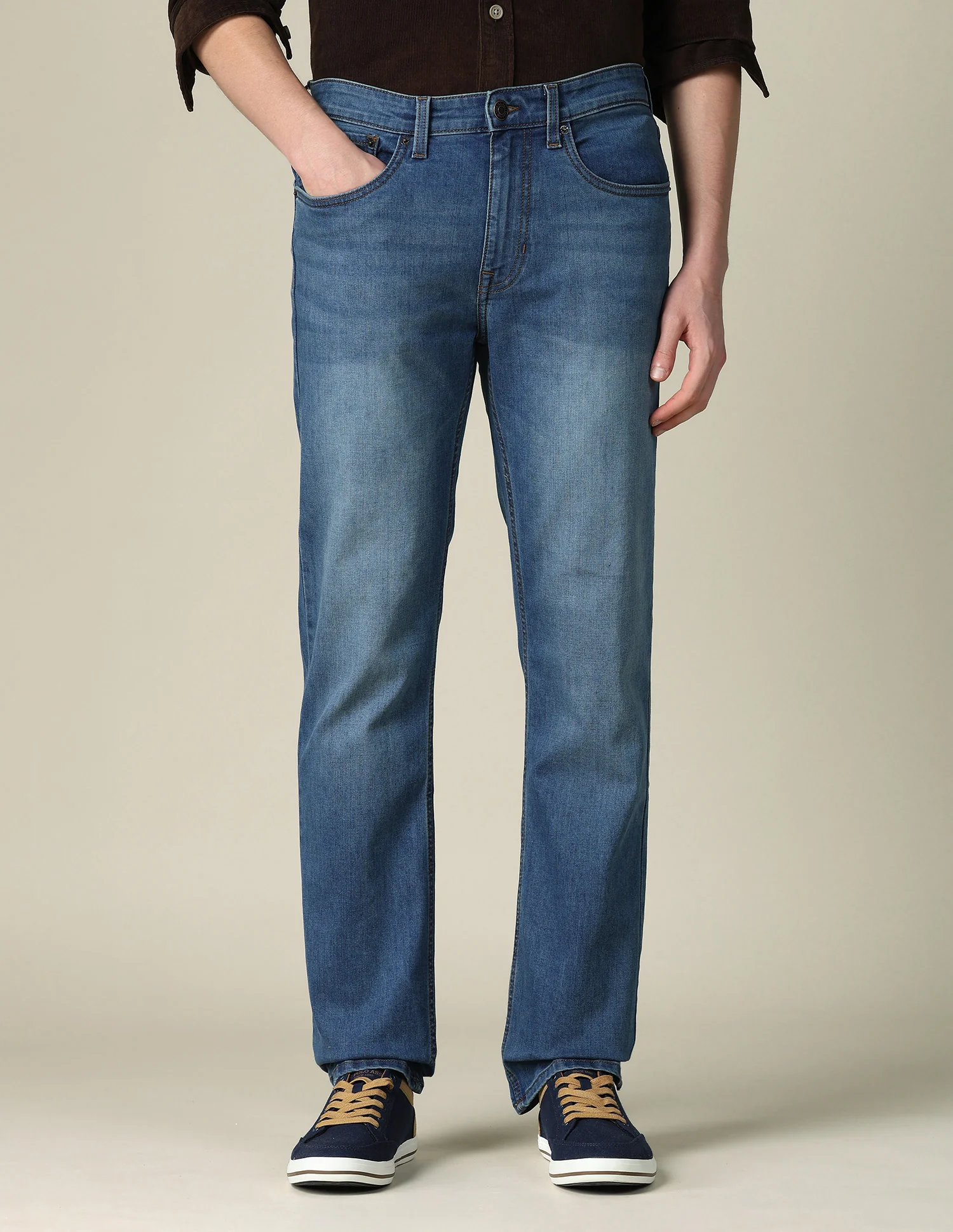 Harold Slim Straight Fit Blue Jeans - Image 6