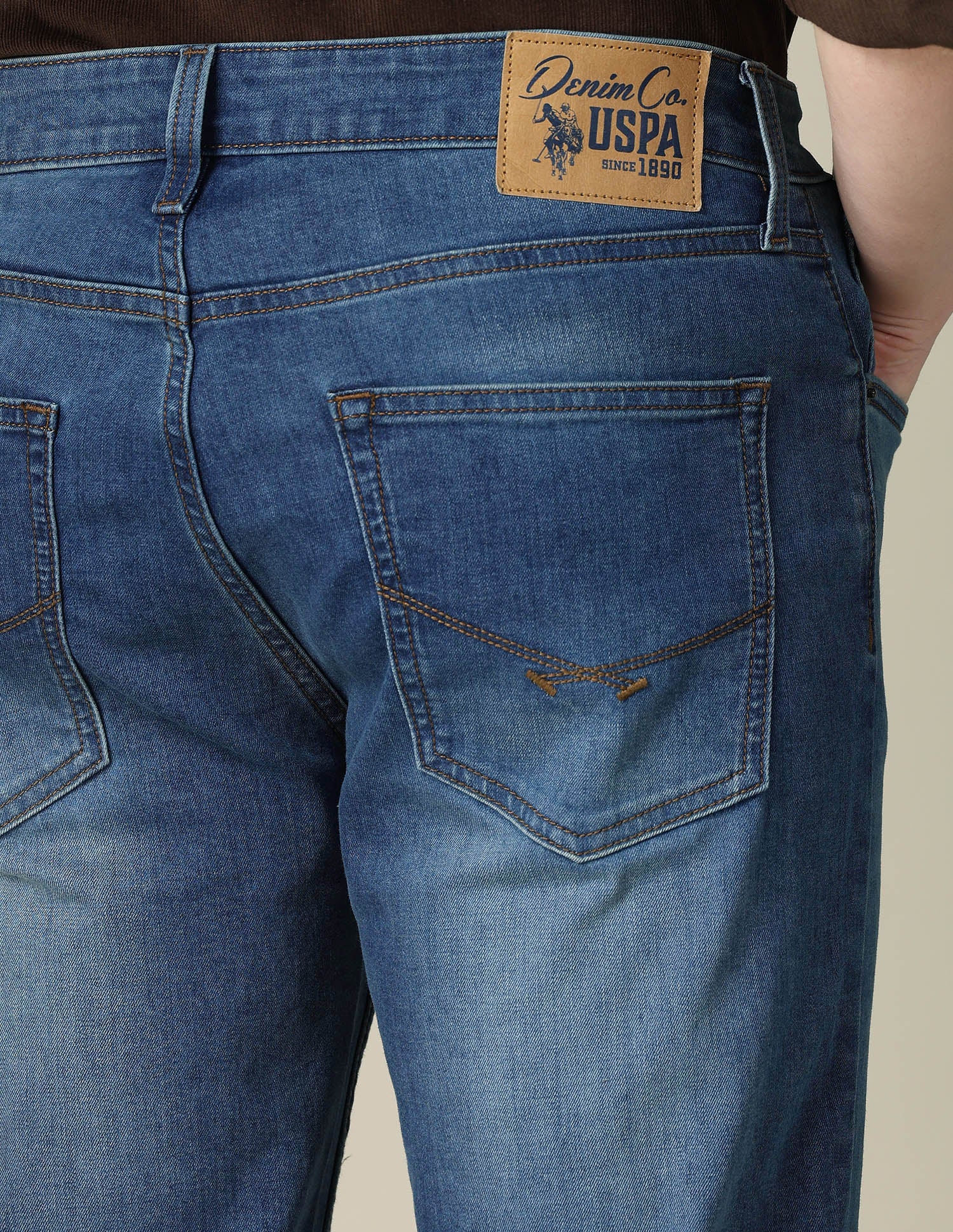 Harold Slim Straight Fit Blue Jeans - Image 8