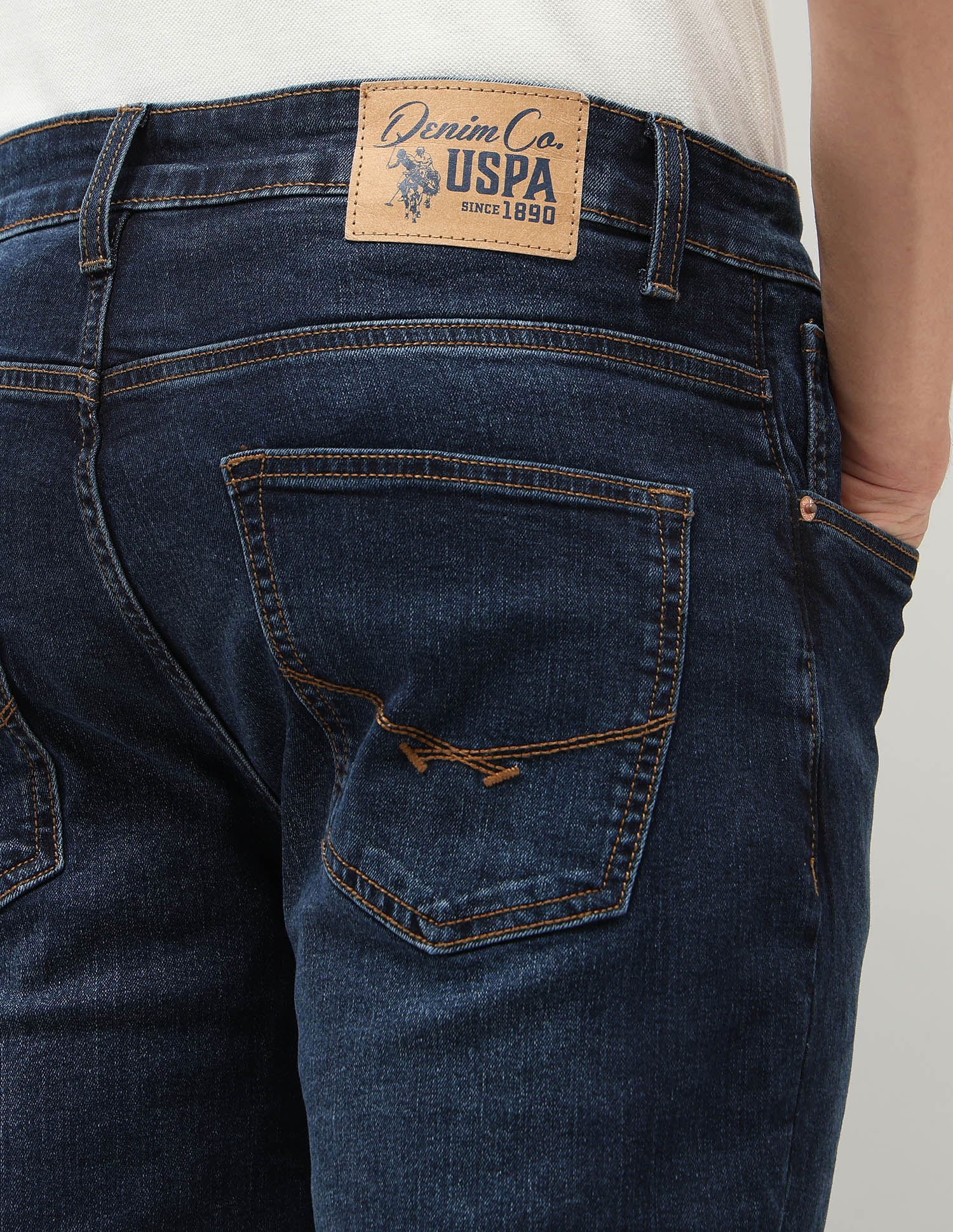 Harold Slim Straight Fit Blue Jeans - Image 8