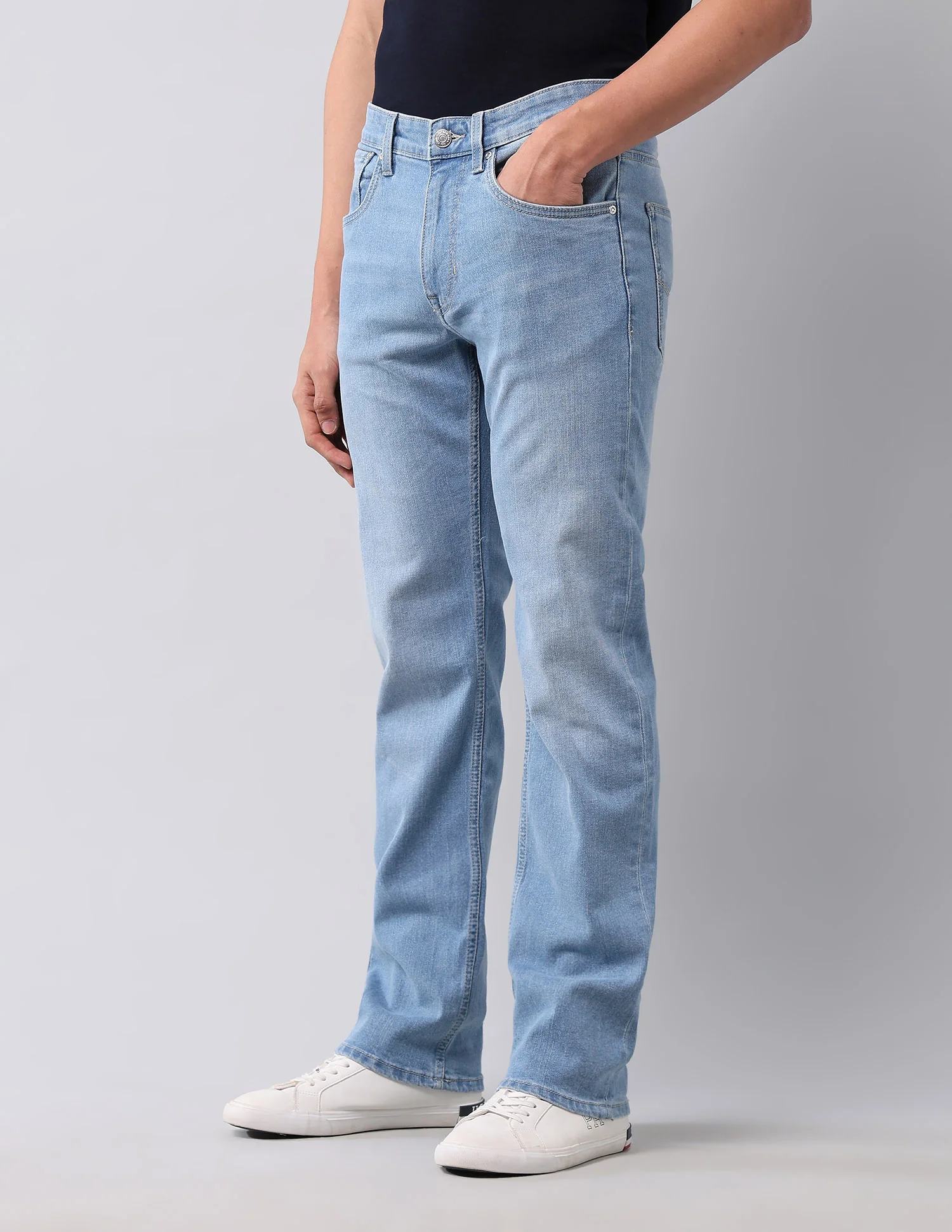 Harold Slim Straight Fit Blue Jeans - Image 4
