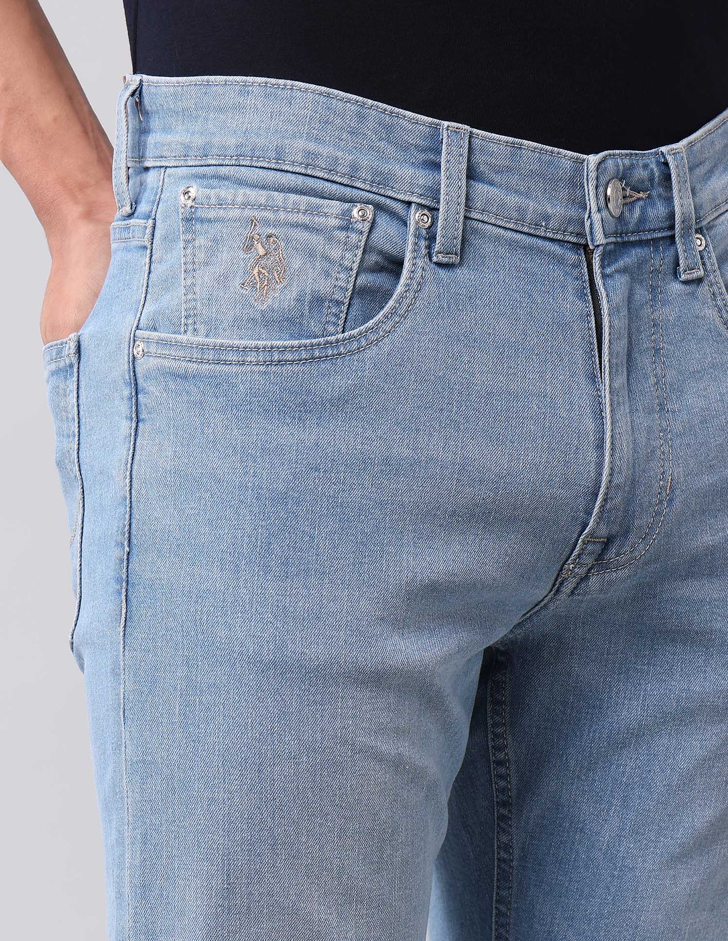 Harold Slim Straight Fit Blue Jeans - Image 7